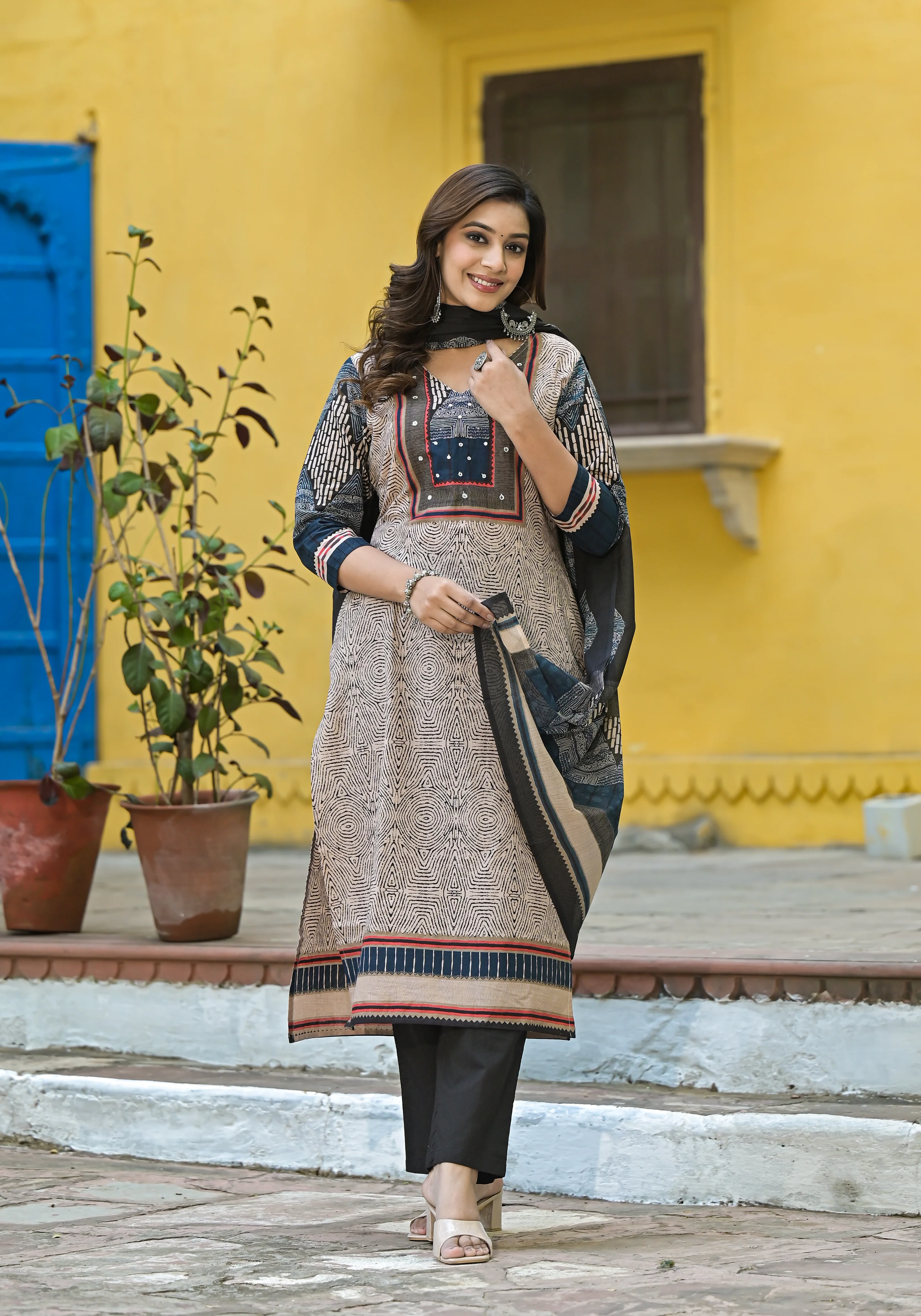 Bodhi Lapis Cotton Suit Set - Image 5