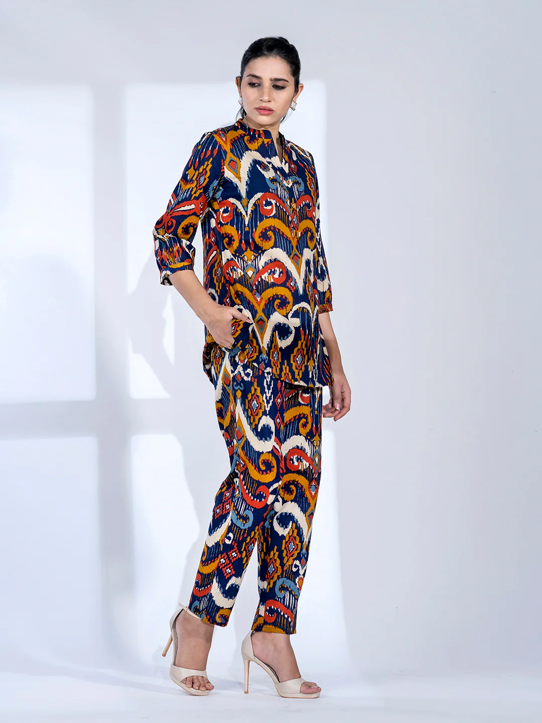 Tripti Indigo Printed  Cotton Co-ord Set - Image 4