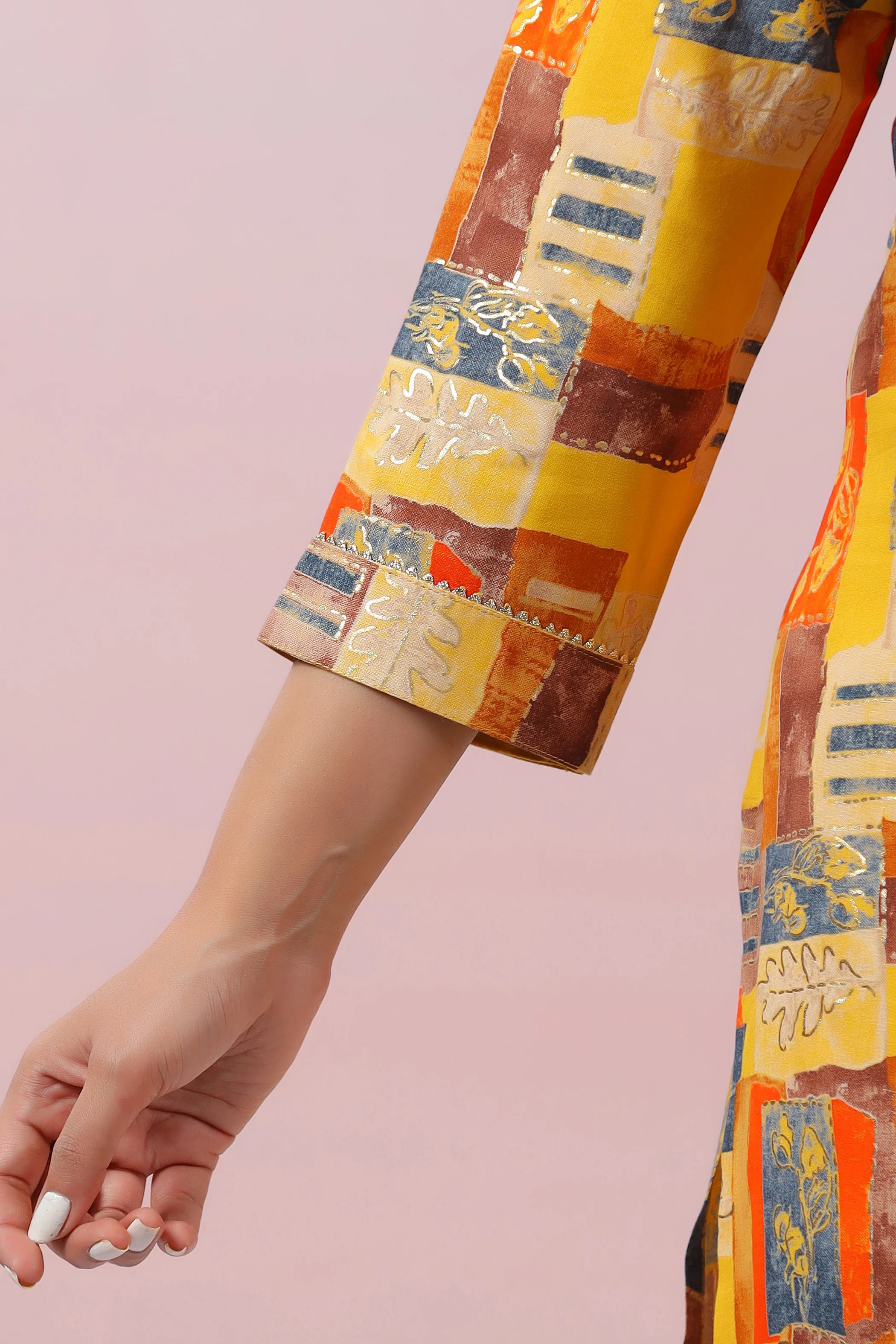 UMA CANARY PRINTED COTTON KURTI - Image 8