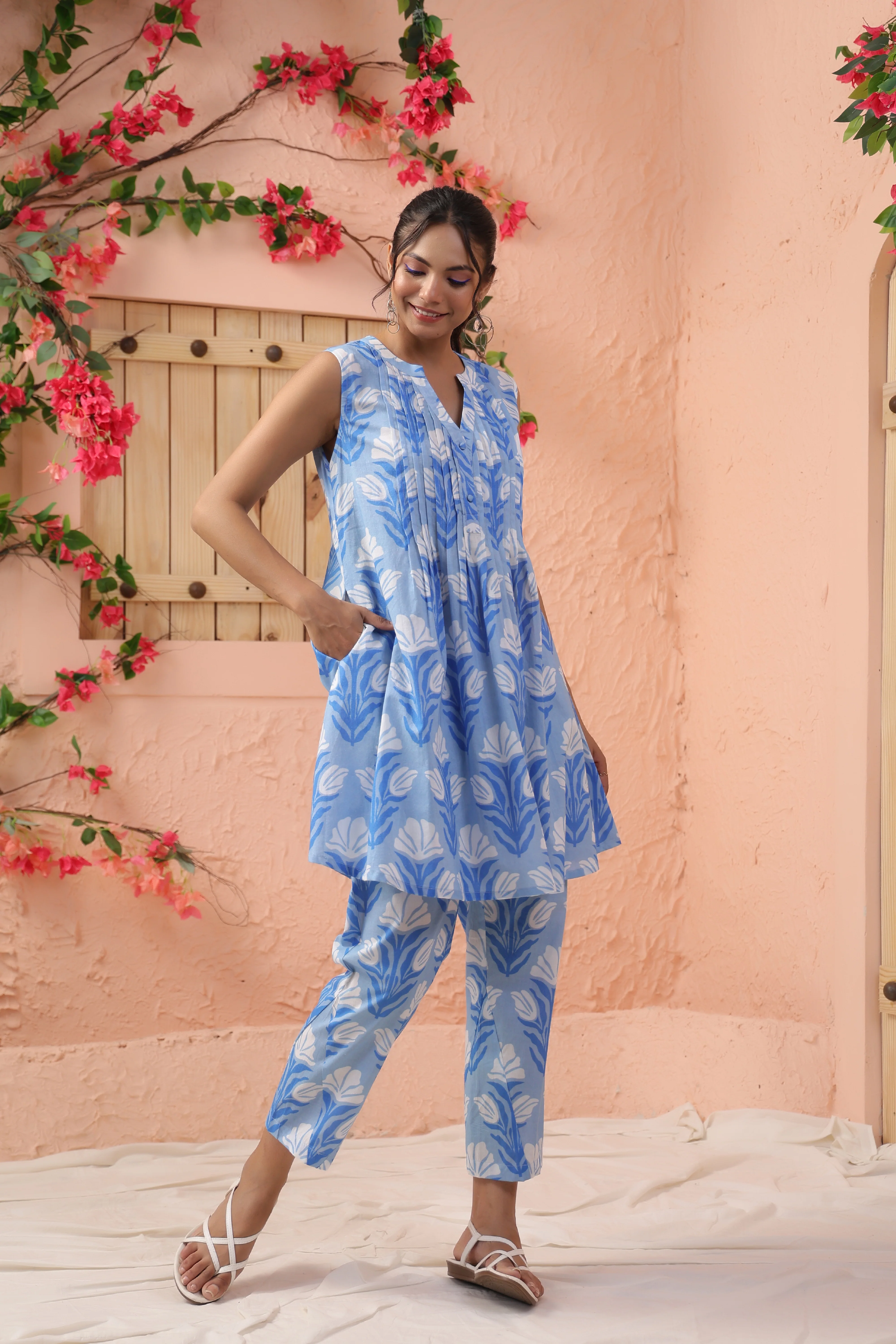 Shamiyana Prussian Printed Co-ord Set - Image 7