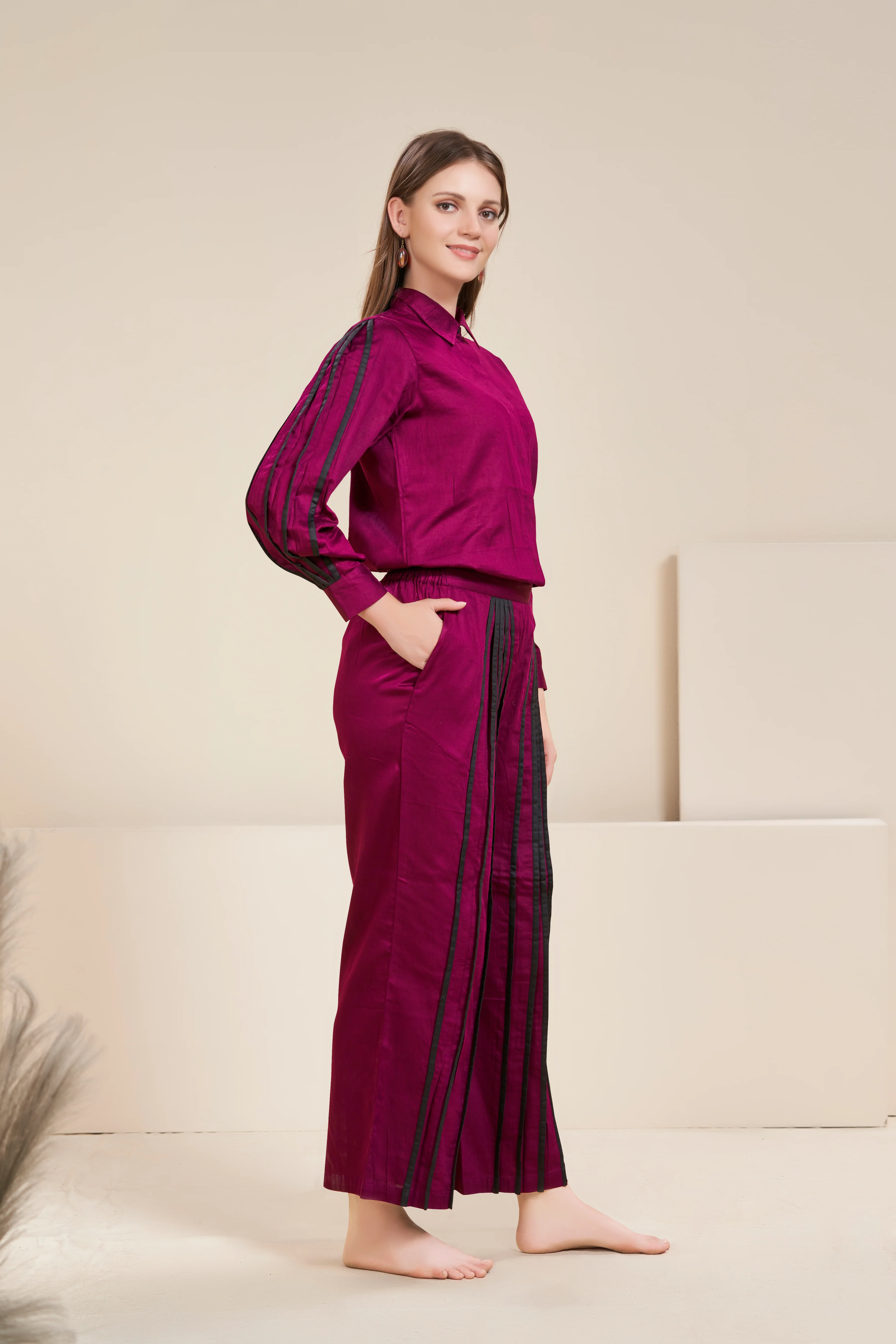 Soul Mulberry Cotton Co-ord Set - Image 7