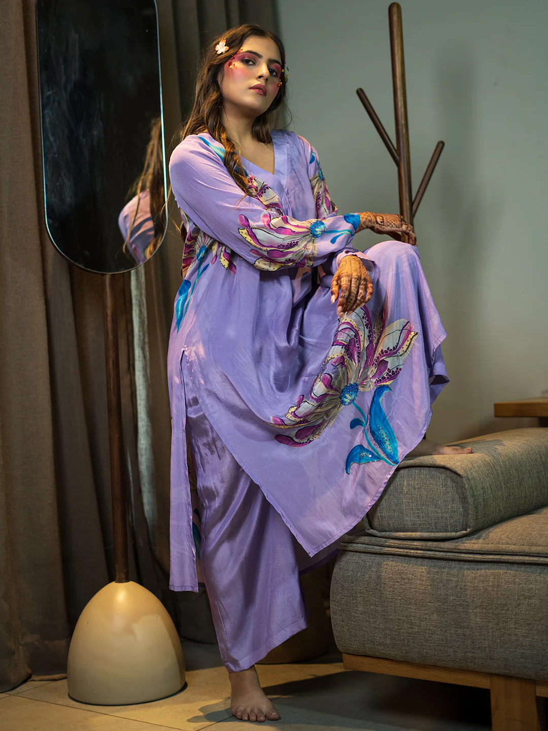 Kalakaree Orchid Premium Kurta Pant Set - Image 3