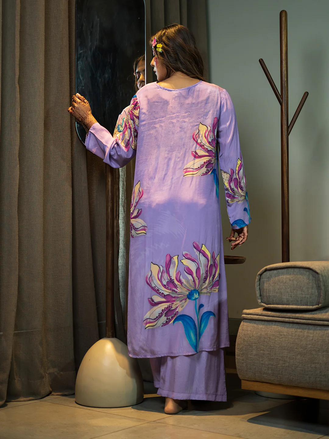Kalakaree Orchid Premium Kurta Pant Set - Image 4