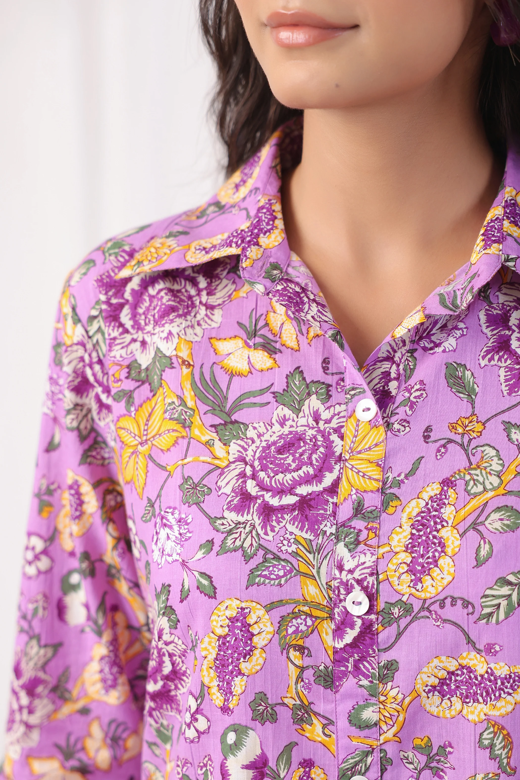 Freya Purple Cotton Co-ord Set - Image 11
