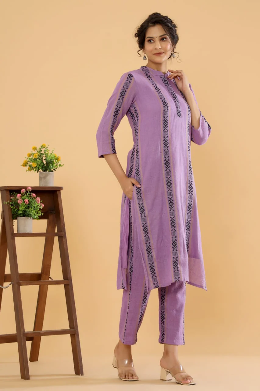 Sumedha Purple Cotton Co-ord Set - Image 3