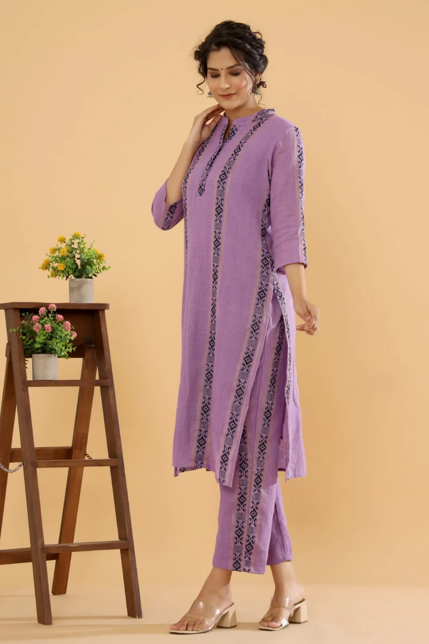 Sumedha Purple Cotton Co-ord Set - Image 4