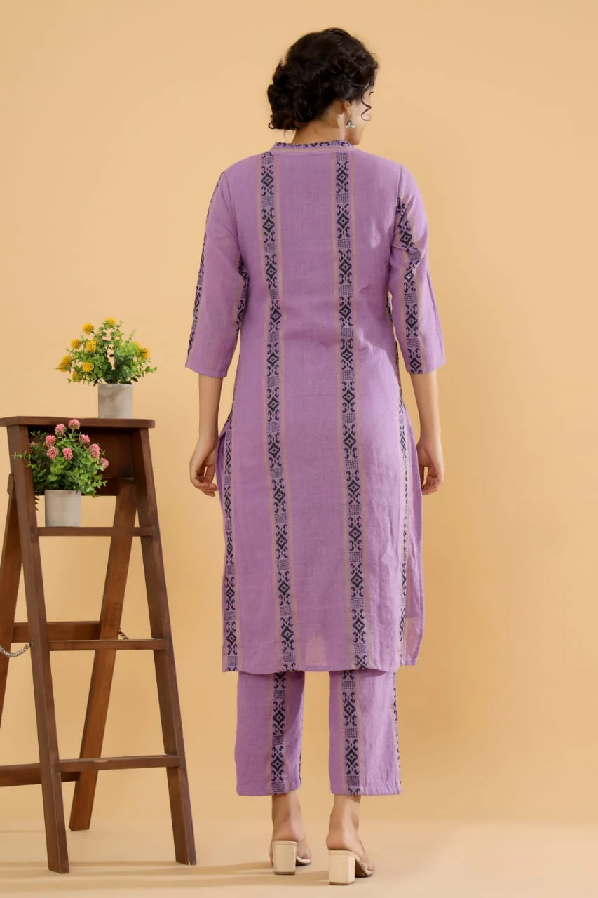 Sumedha Purple Cotton Co-ord Set - Image 5