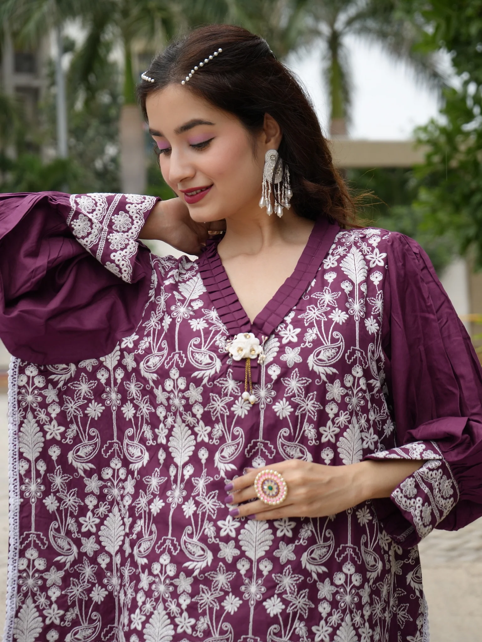 Iris Jam Embroidered Co-ord Set - Image 7