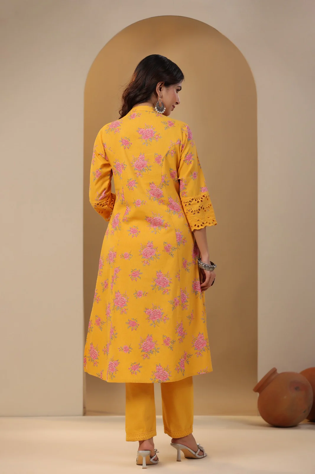 Rachna Sunshine Printed CottonKurta Pant Set - Image 3