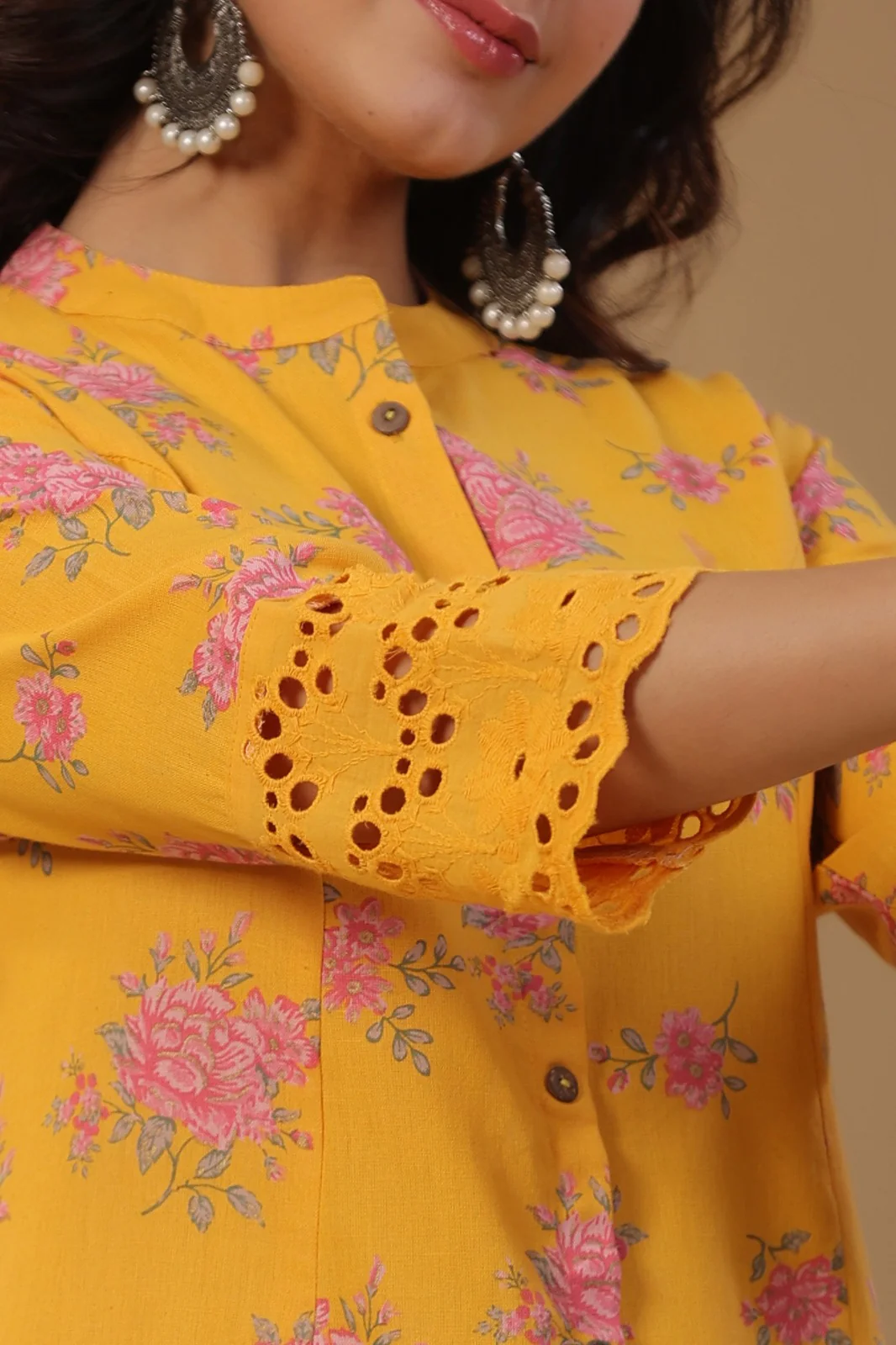 Rachna Sunshine Printed CottonKurta Pant Set - Image 5