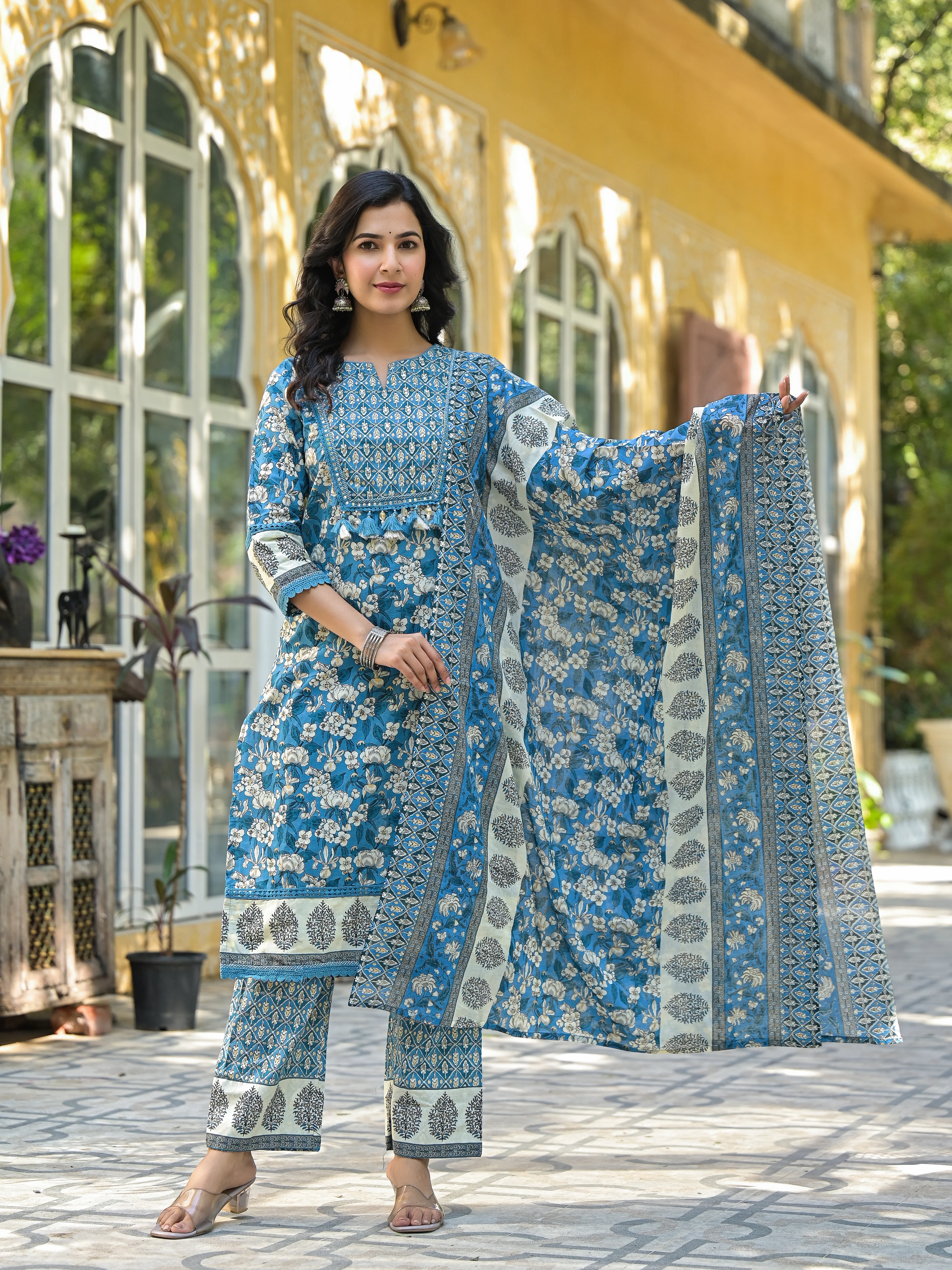 Bodhi Vivid Pure Cotton Suit Set - Image 4