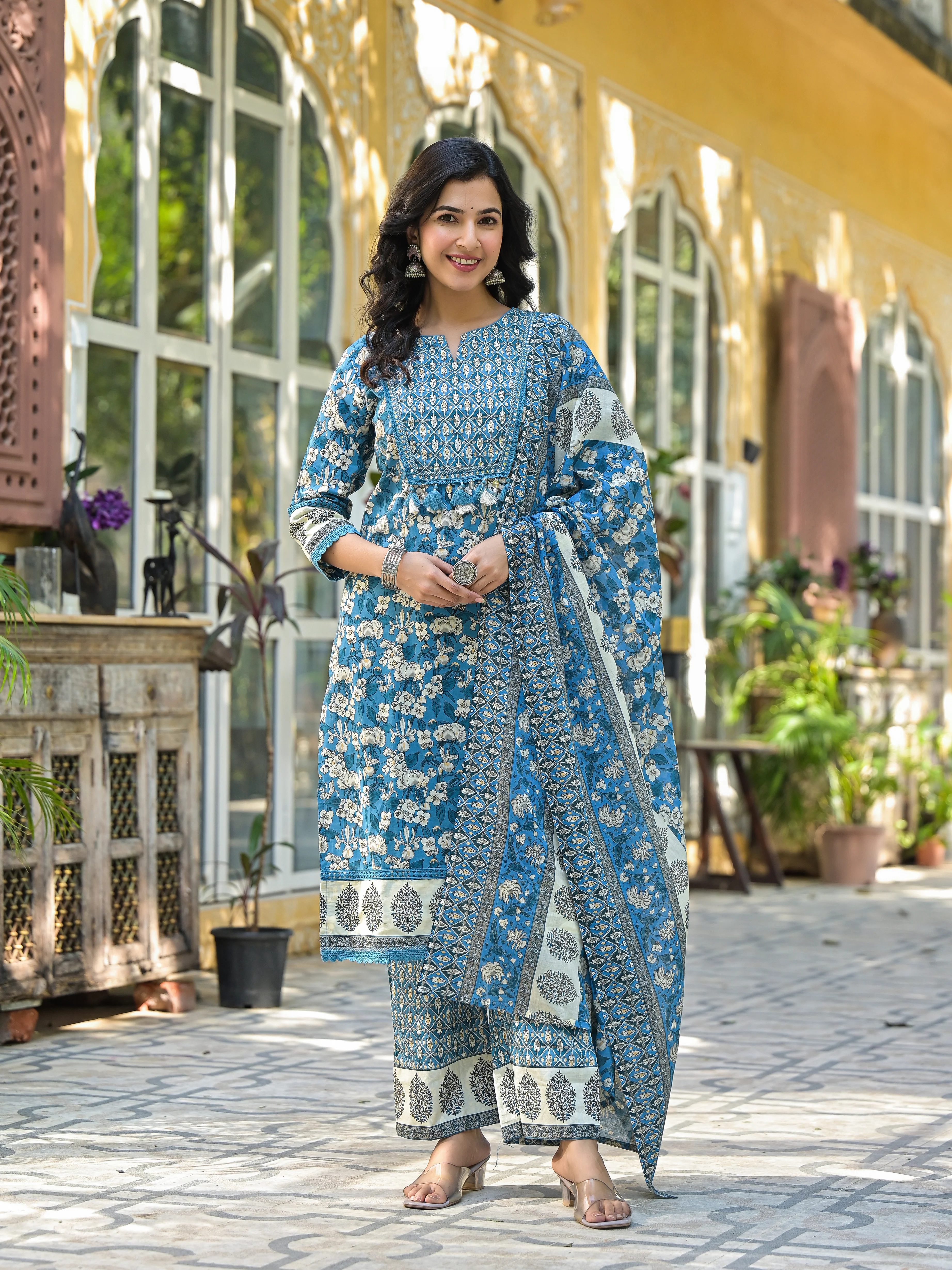 Bodhi Vivid Pure Cotton Suit Set - Image 5