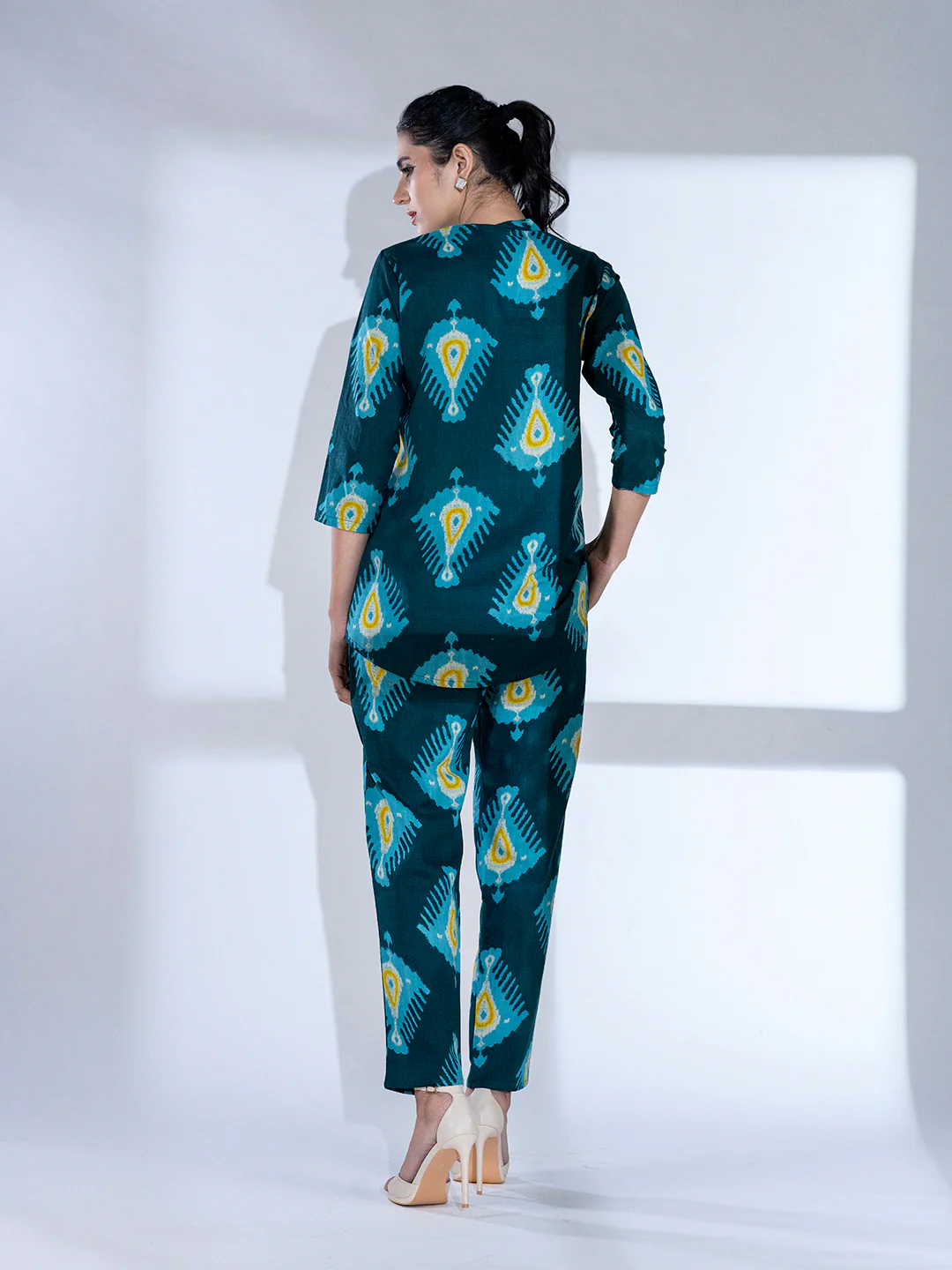 Tripti Azure Printed  Cotton Co-ord Set - Image 3