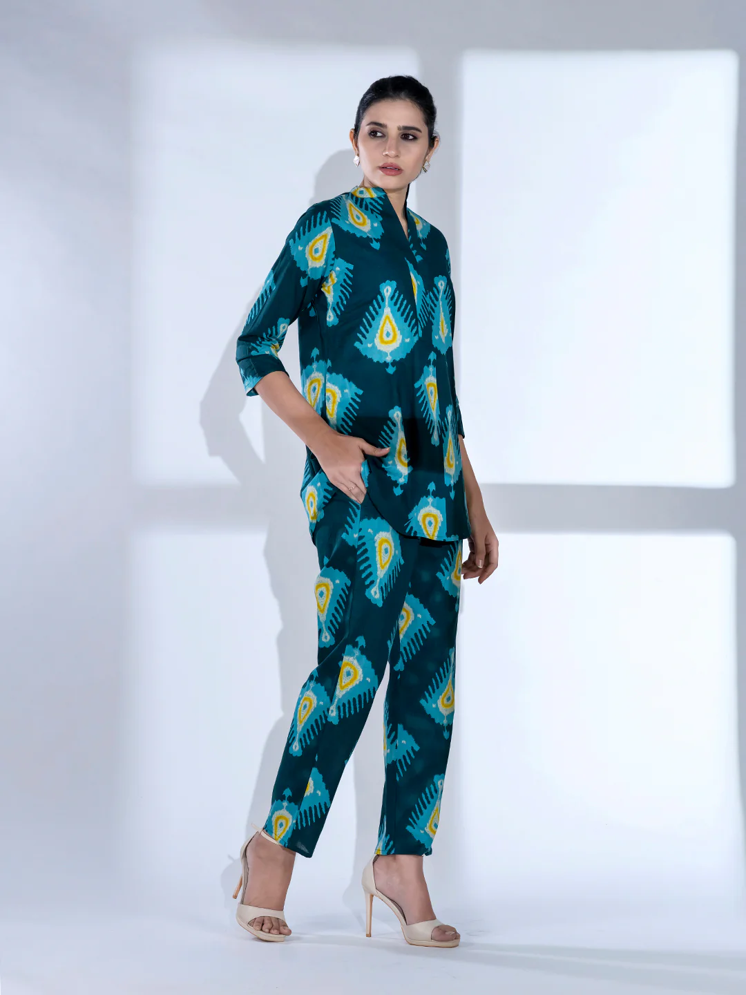 Tripti Azure Printed  Cotton Co-ord Set - Image 5