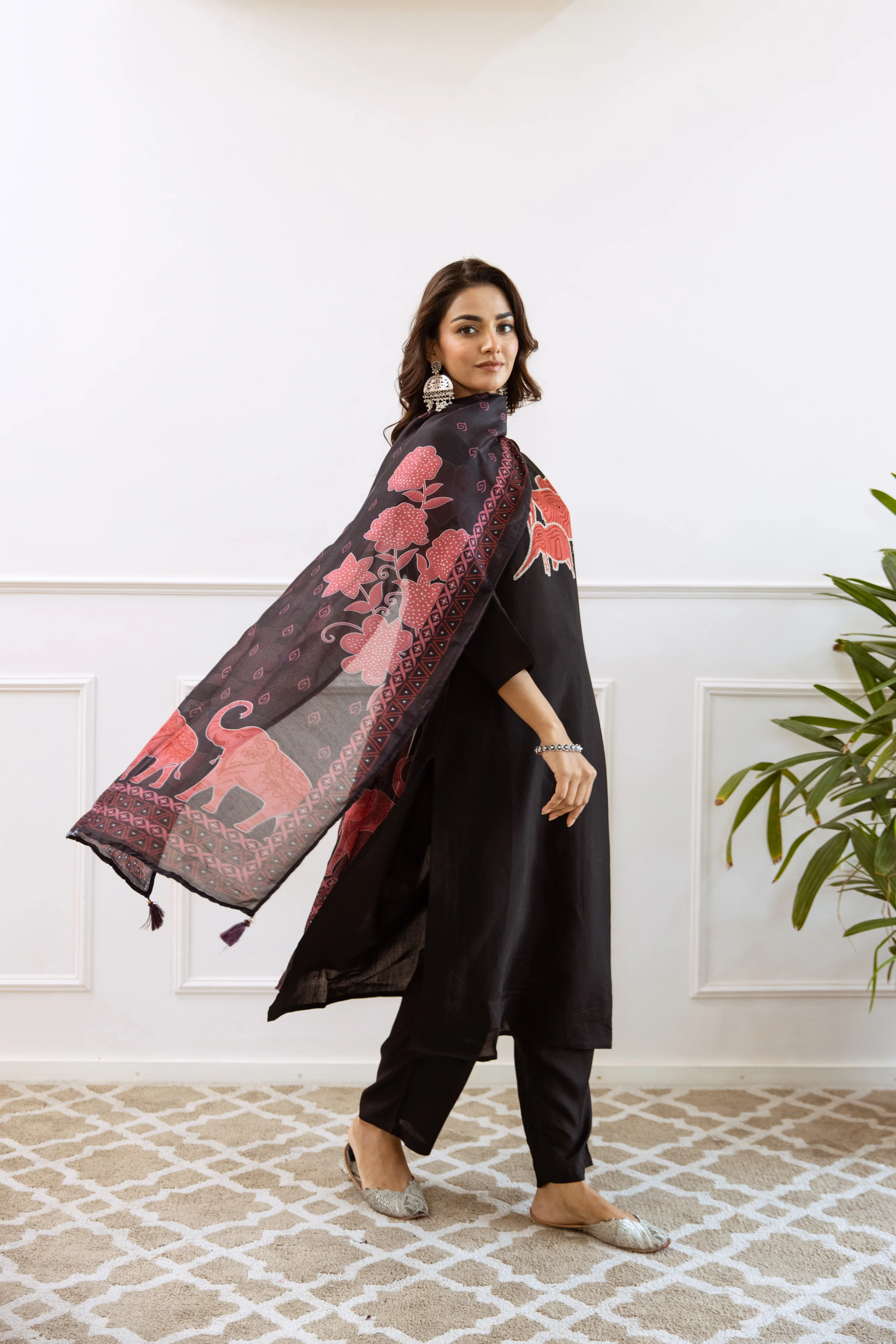 Siya Artsy Jade Cotton Suit Set - Image 4