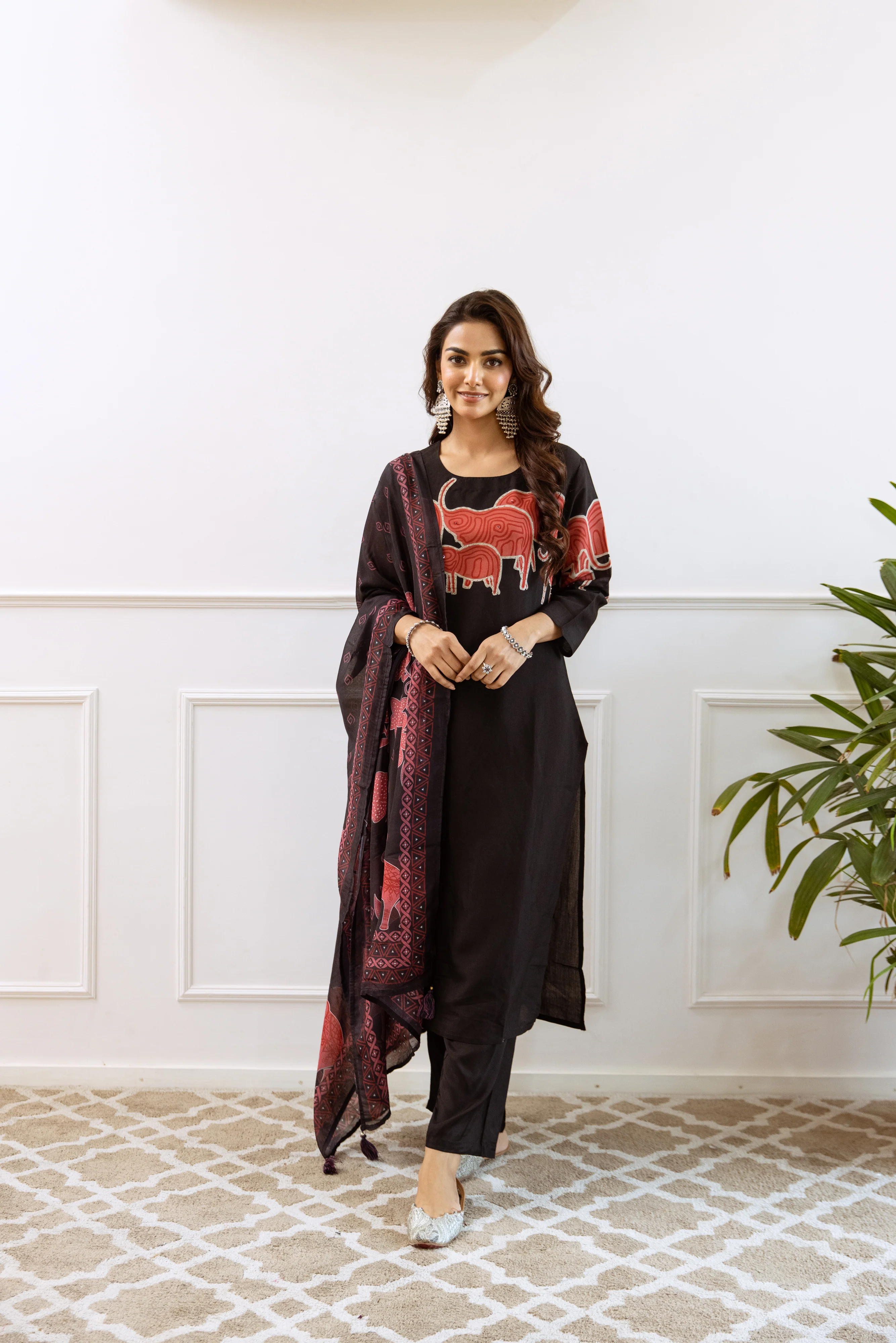 Siya Artsy Jade Cotton Suit Set - Image 5