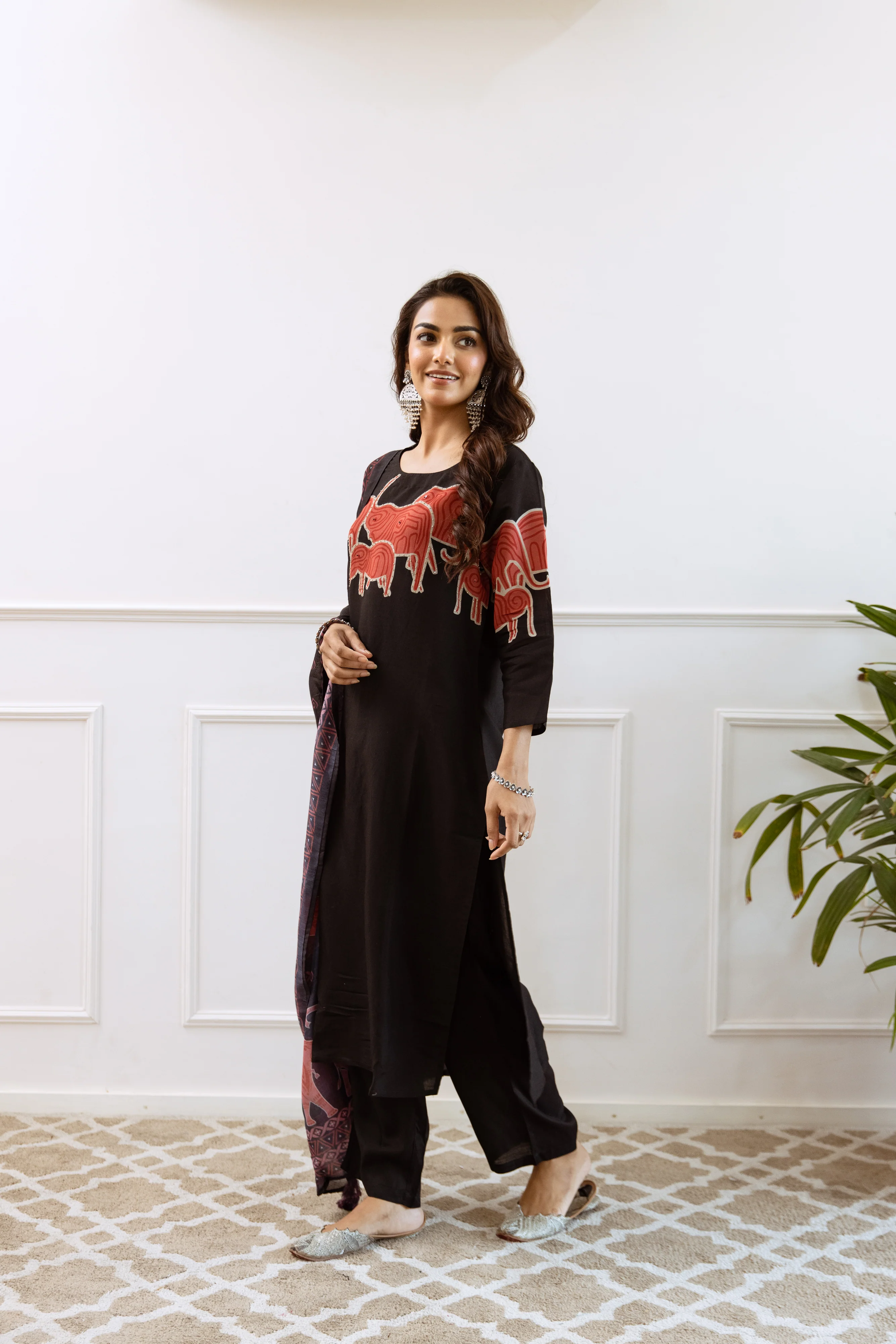 Siya Artsy Jade Cotton Suit Set - Image 6