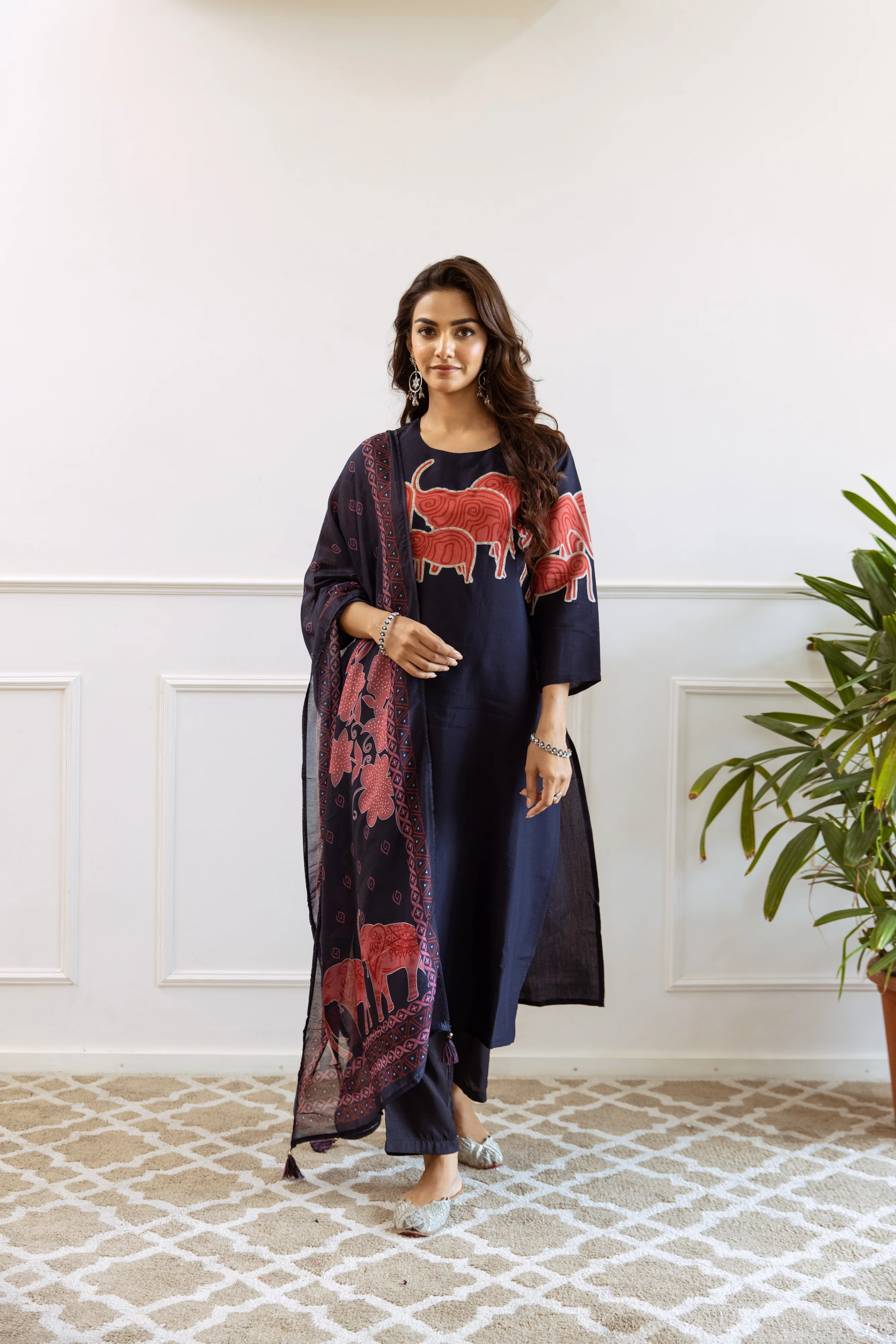 Siya Artsy Jade Cotton Suit Set - Image 8