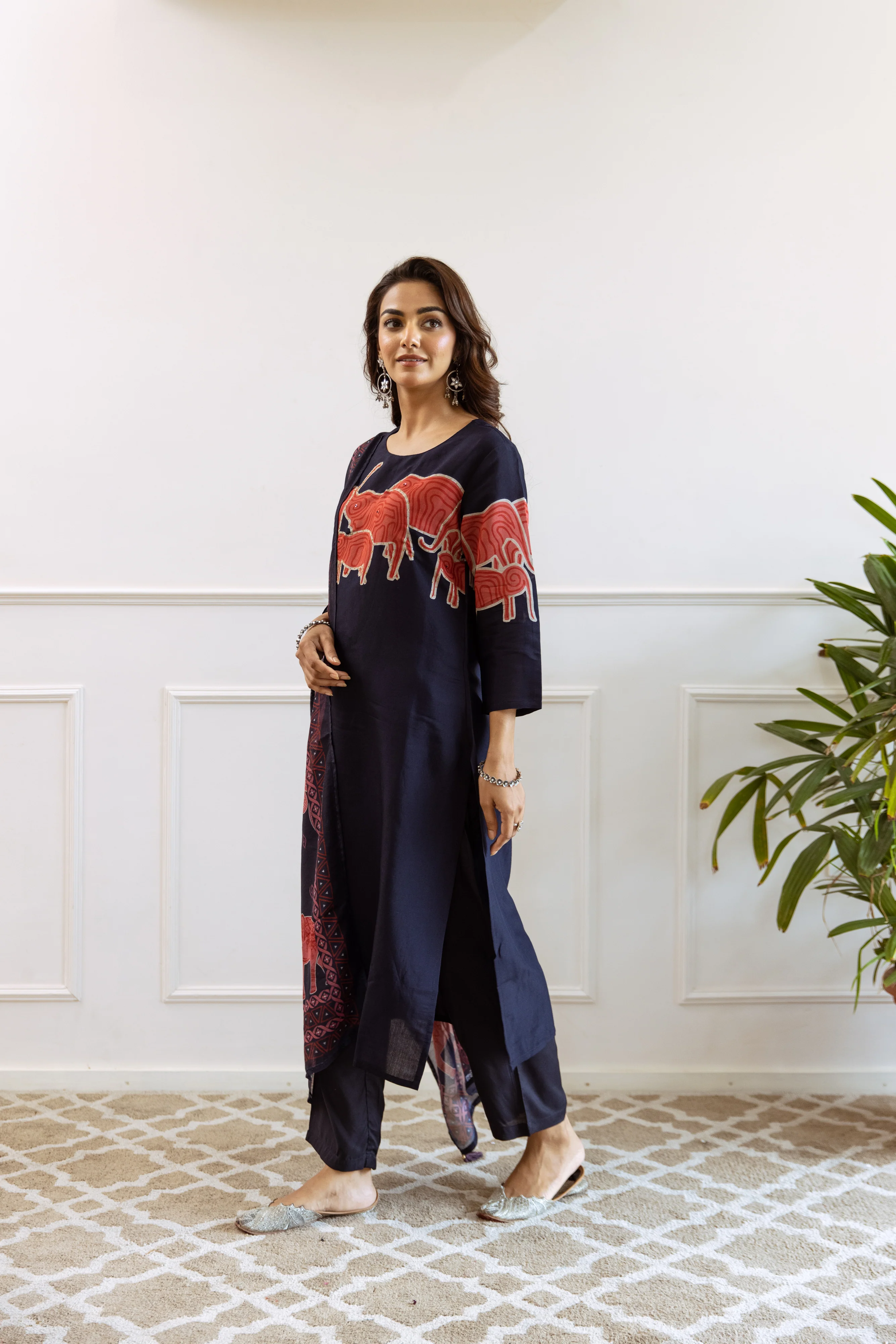 Siya Artsy Jade Cotton Suit Set - Image 9