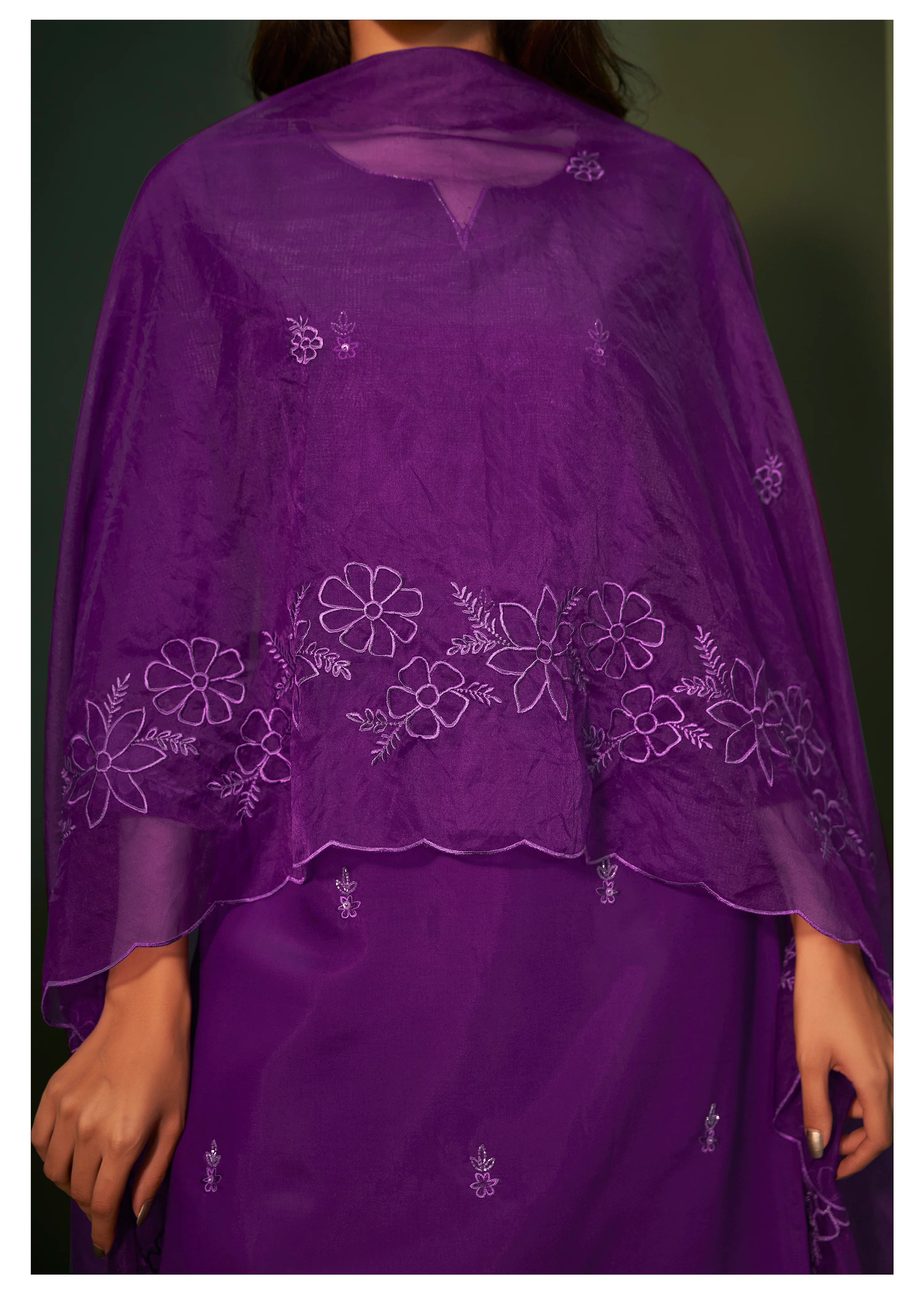 Amiya Purple Full Work Suit Set - Image 3