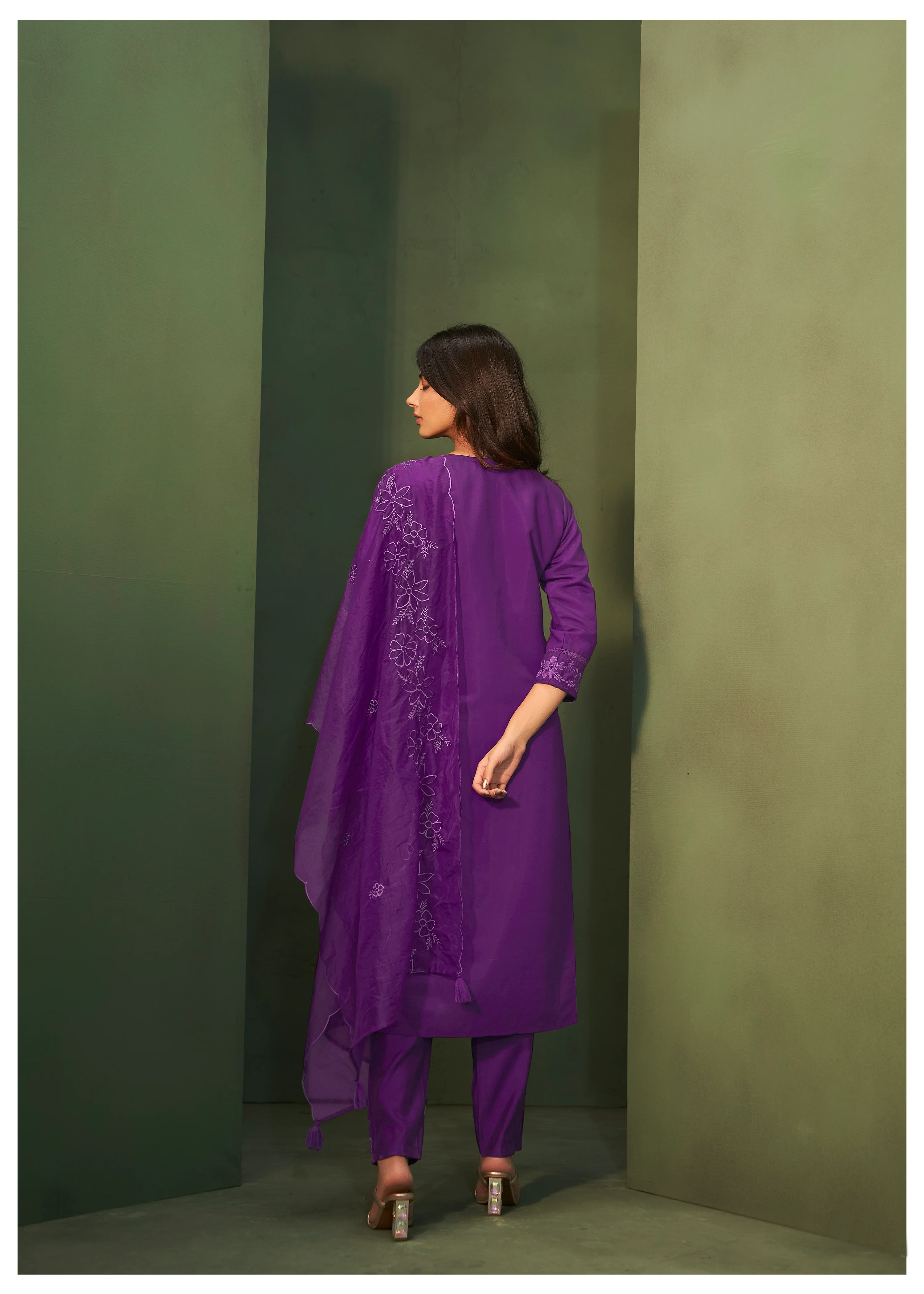 Amiya Purple Full Work Suit Set - Image 4