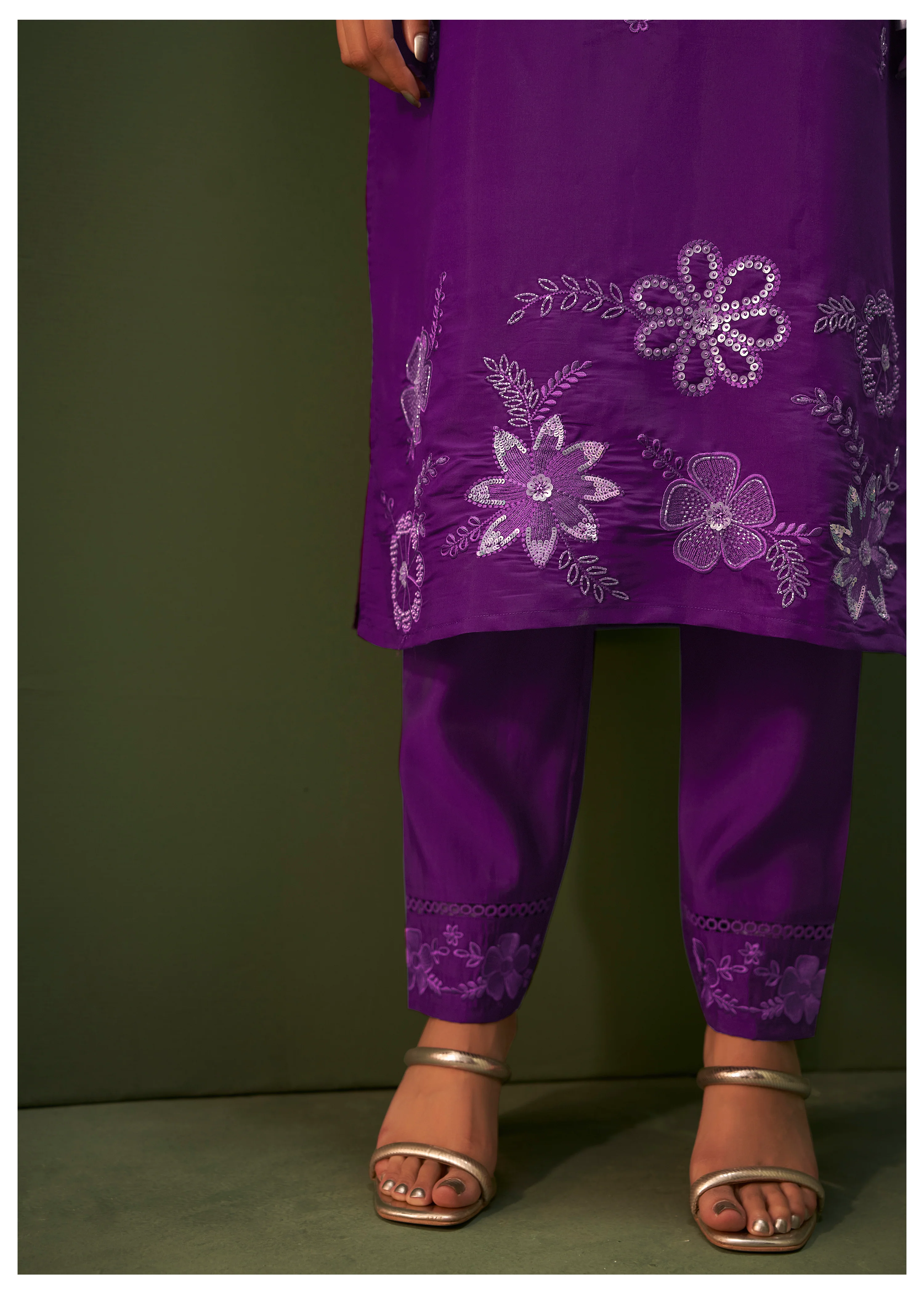 Amiya Purple Full Work Suit Set - Image 5