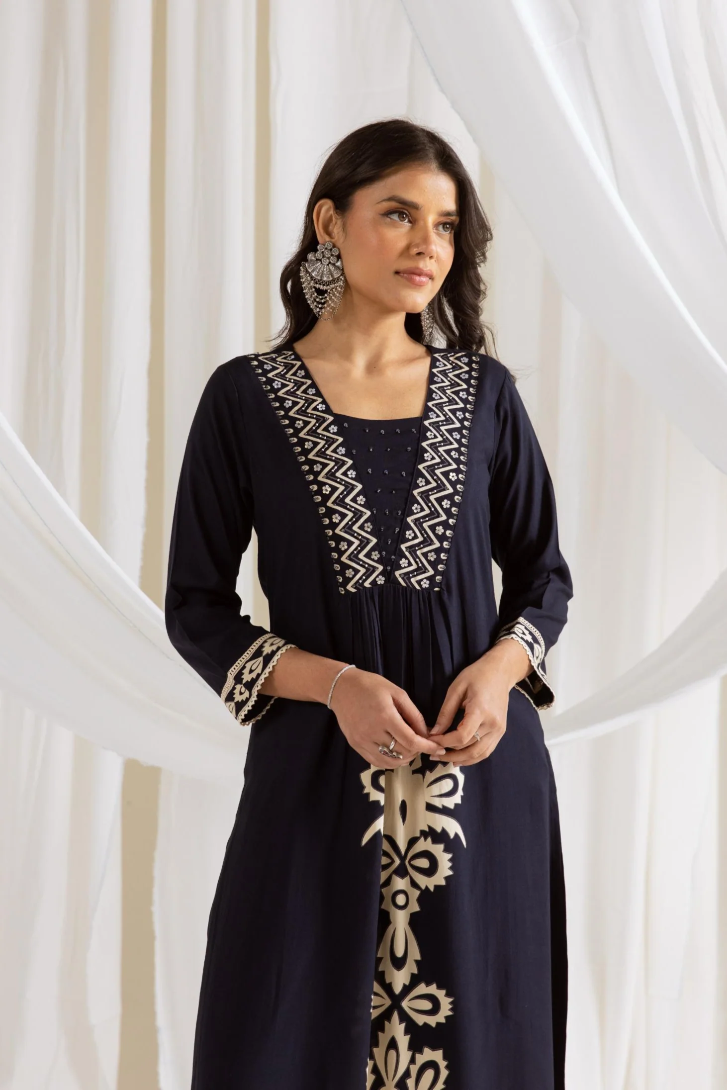 Rasna Azure Kurta Pant Set - Image 2