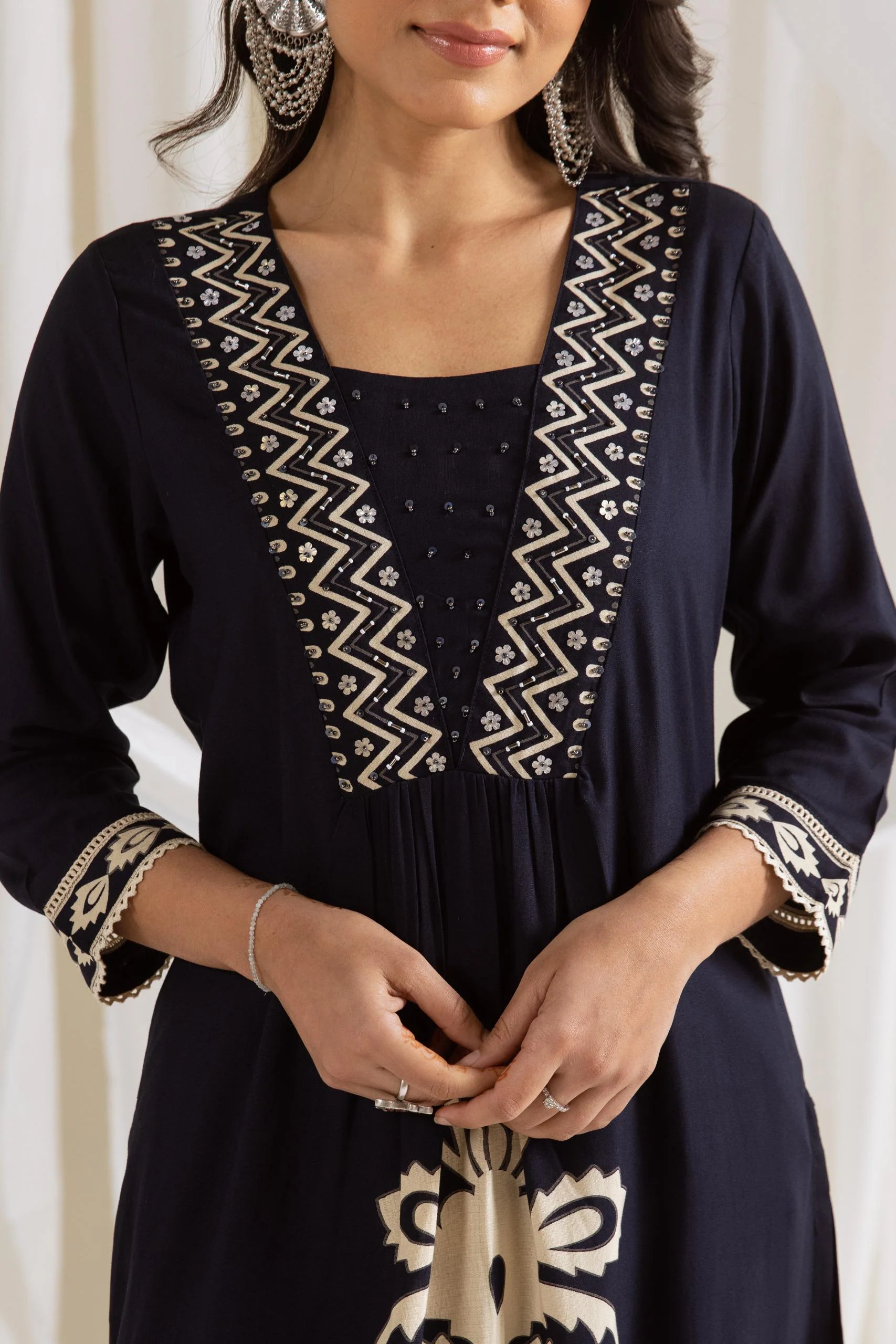 Rasna Azure Kurta Pant Set - Image 4