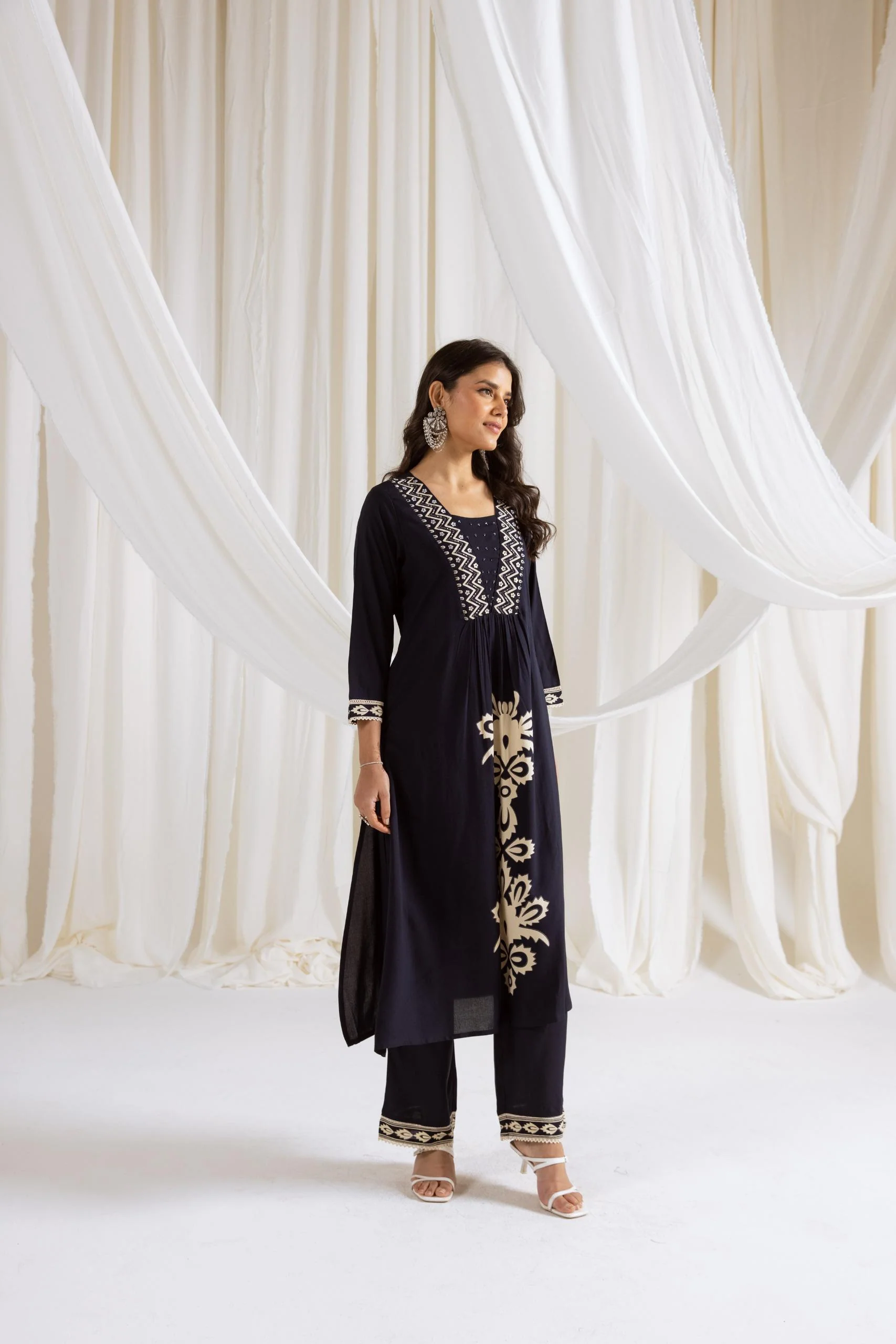 Rasna Azure Kurta Pant Set - Image 6