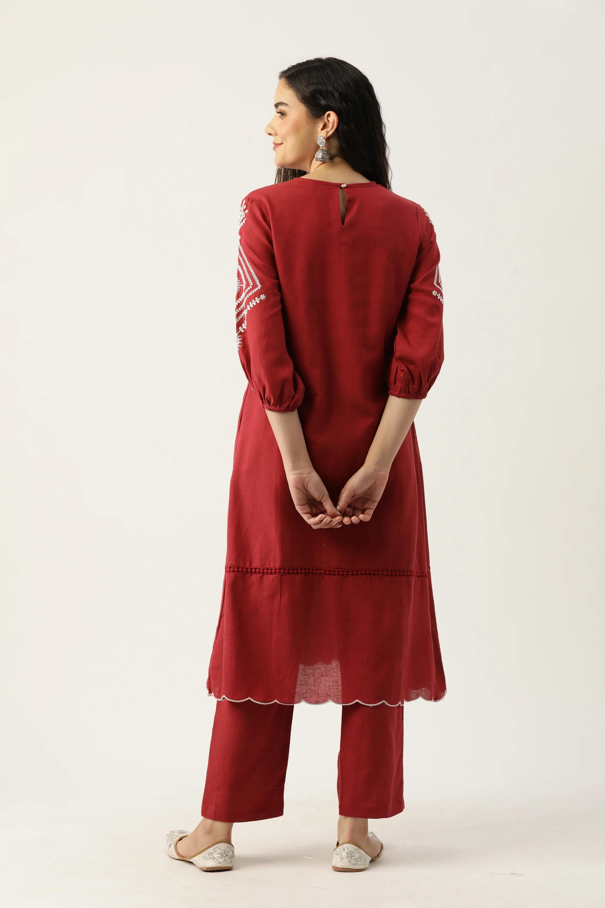 TUSHKI Carmine COTTON COMFY KURTA PANT SET - Image 4