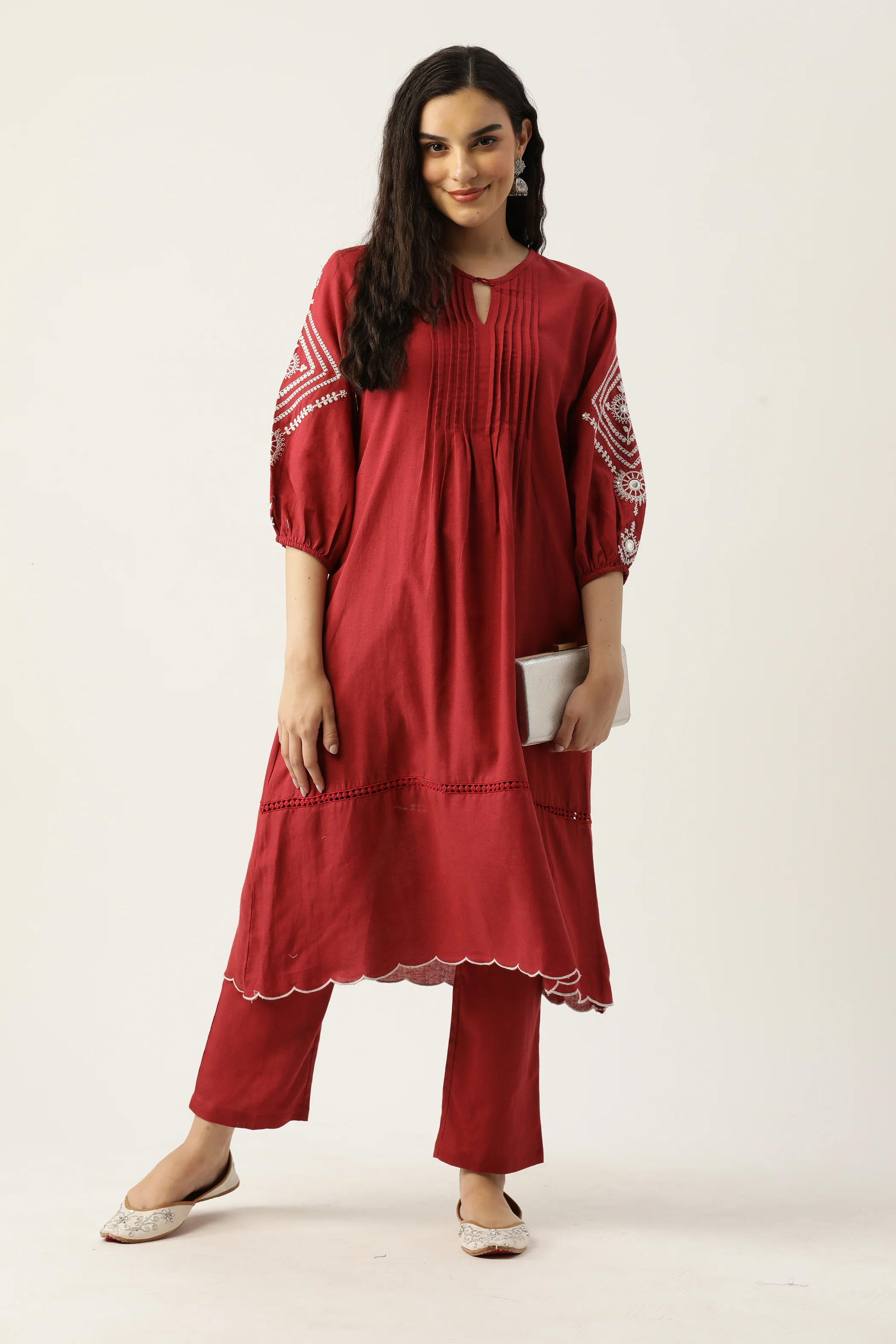 TUSHKI Carmine COTTON COMFY KURTA PANT SET - Image 5