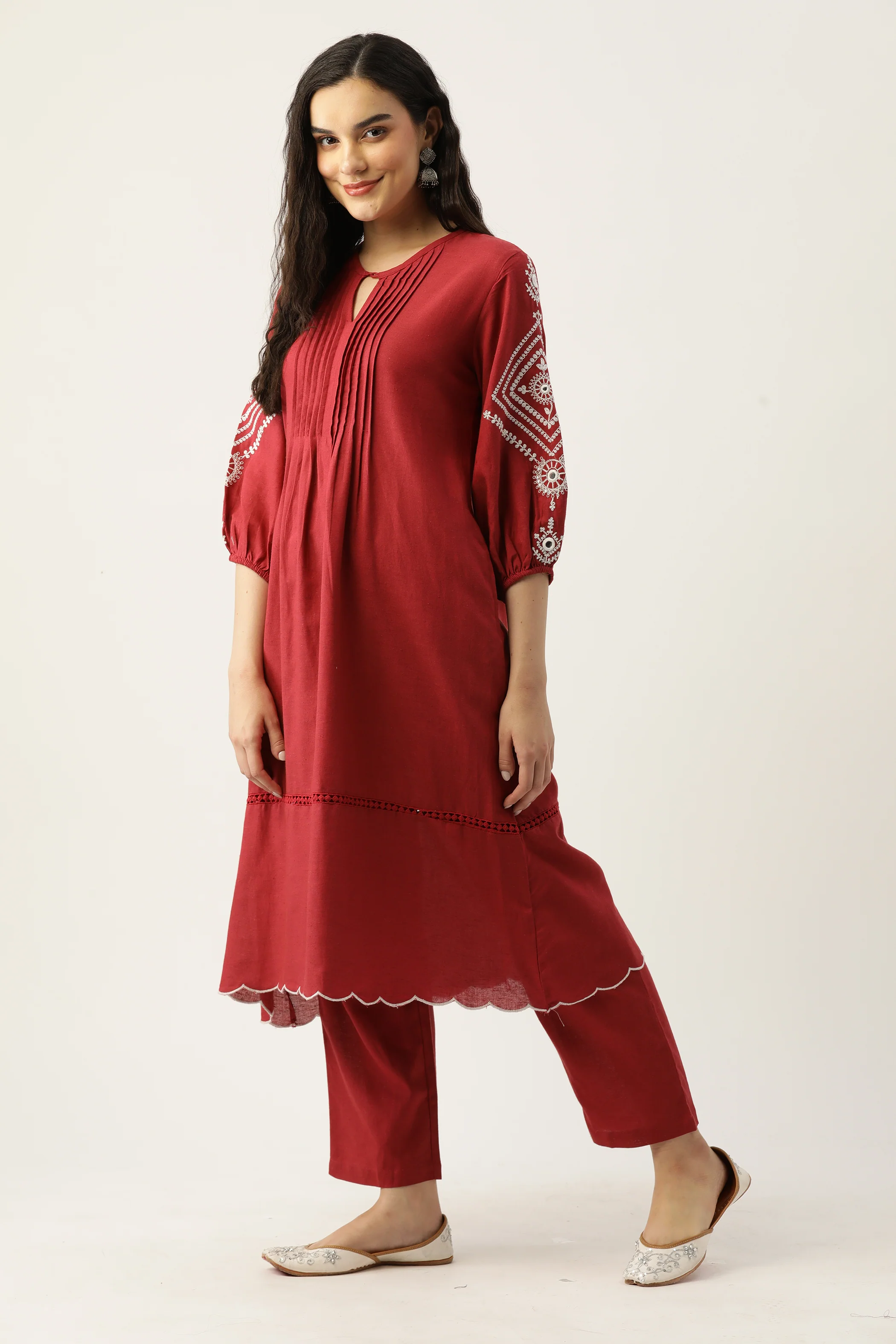 TUSHKI Carmine COTTON COMFY KURTA PANT SET - Image 6