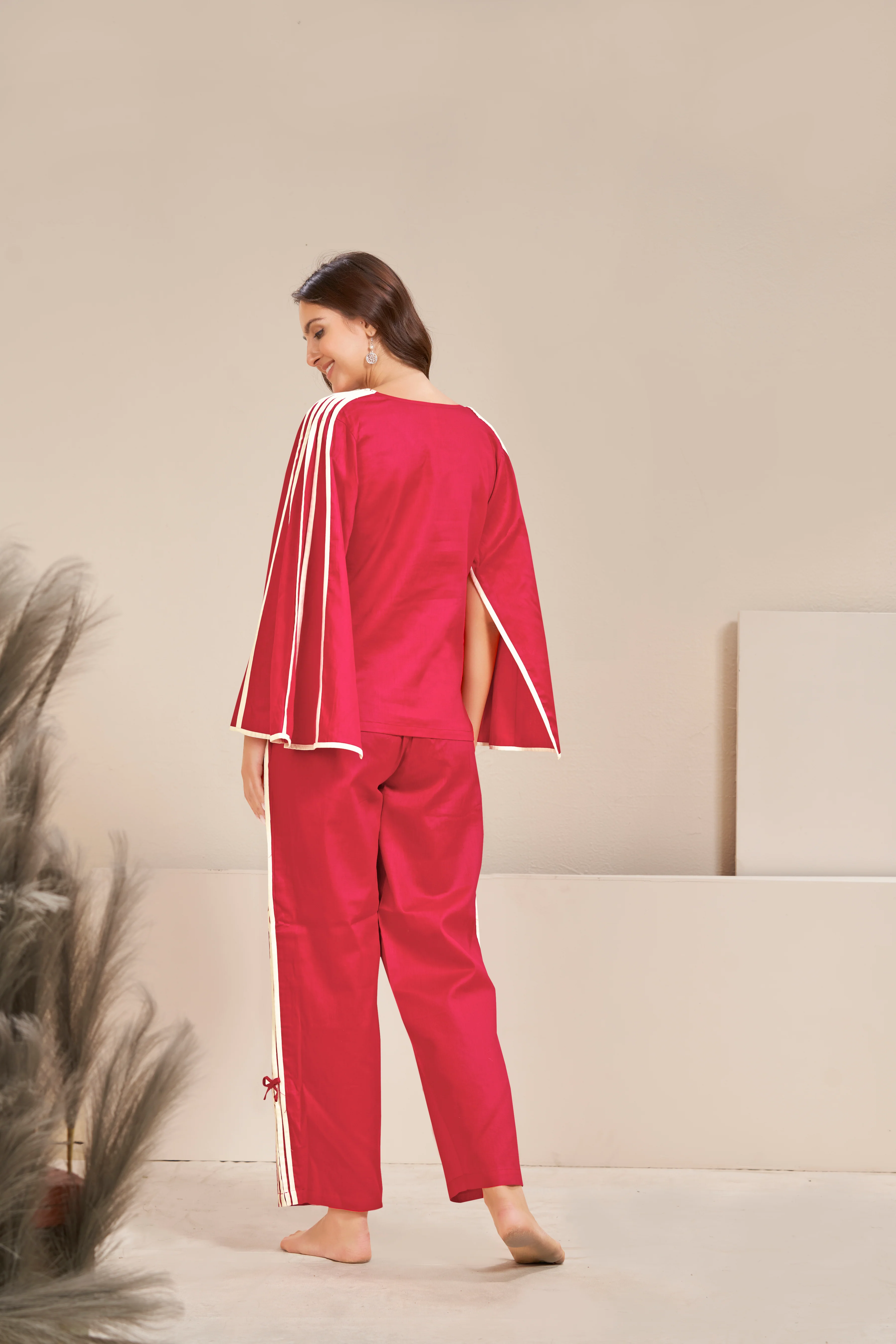 Soul Scarlet Cotton Co-ord Set - Image 3