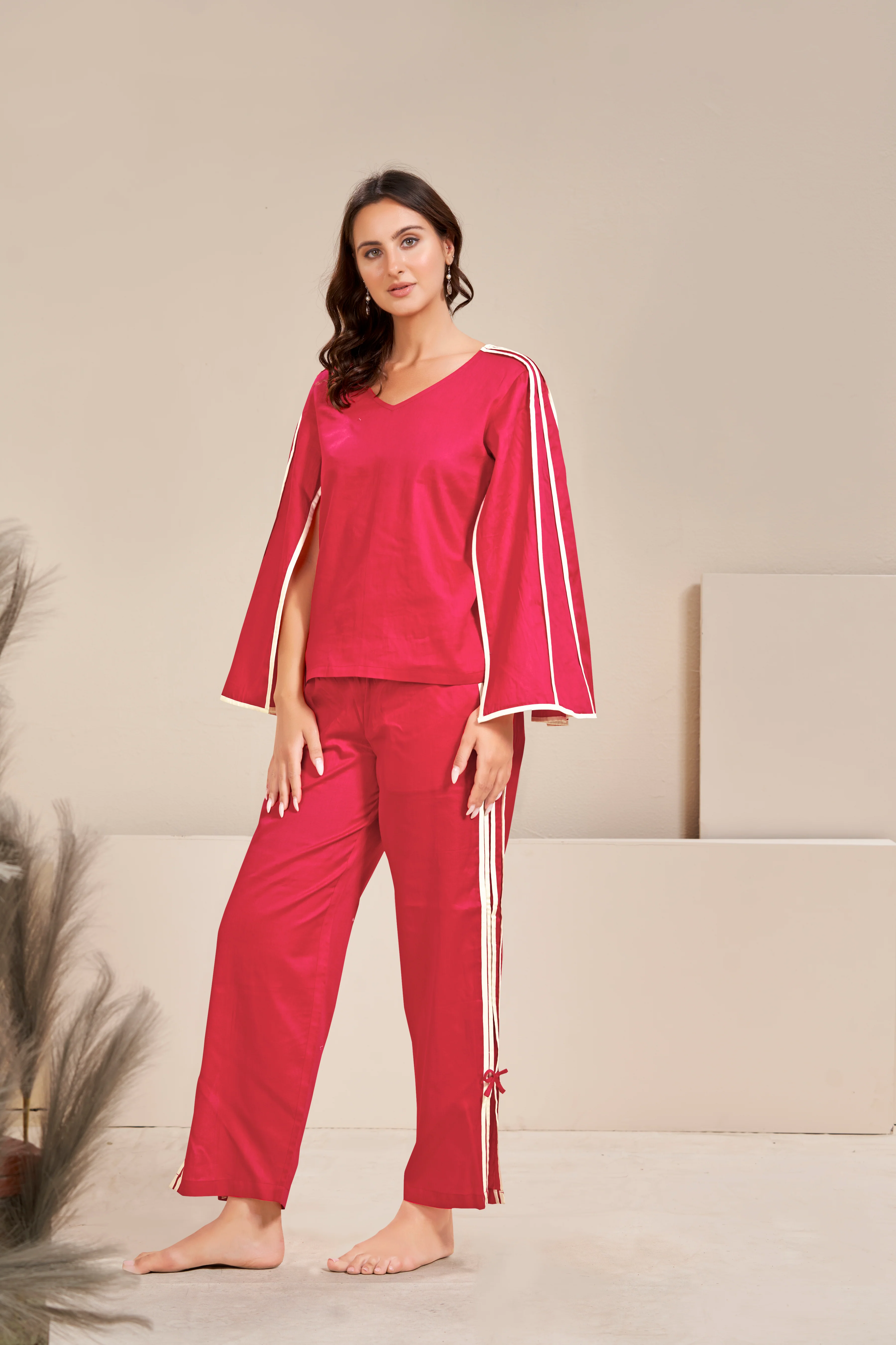 Soul Scarlet Cotton Co-ord Set - Image 5