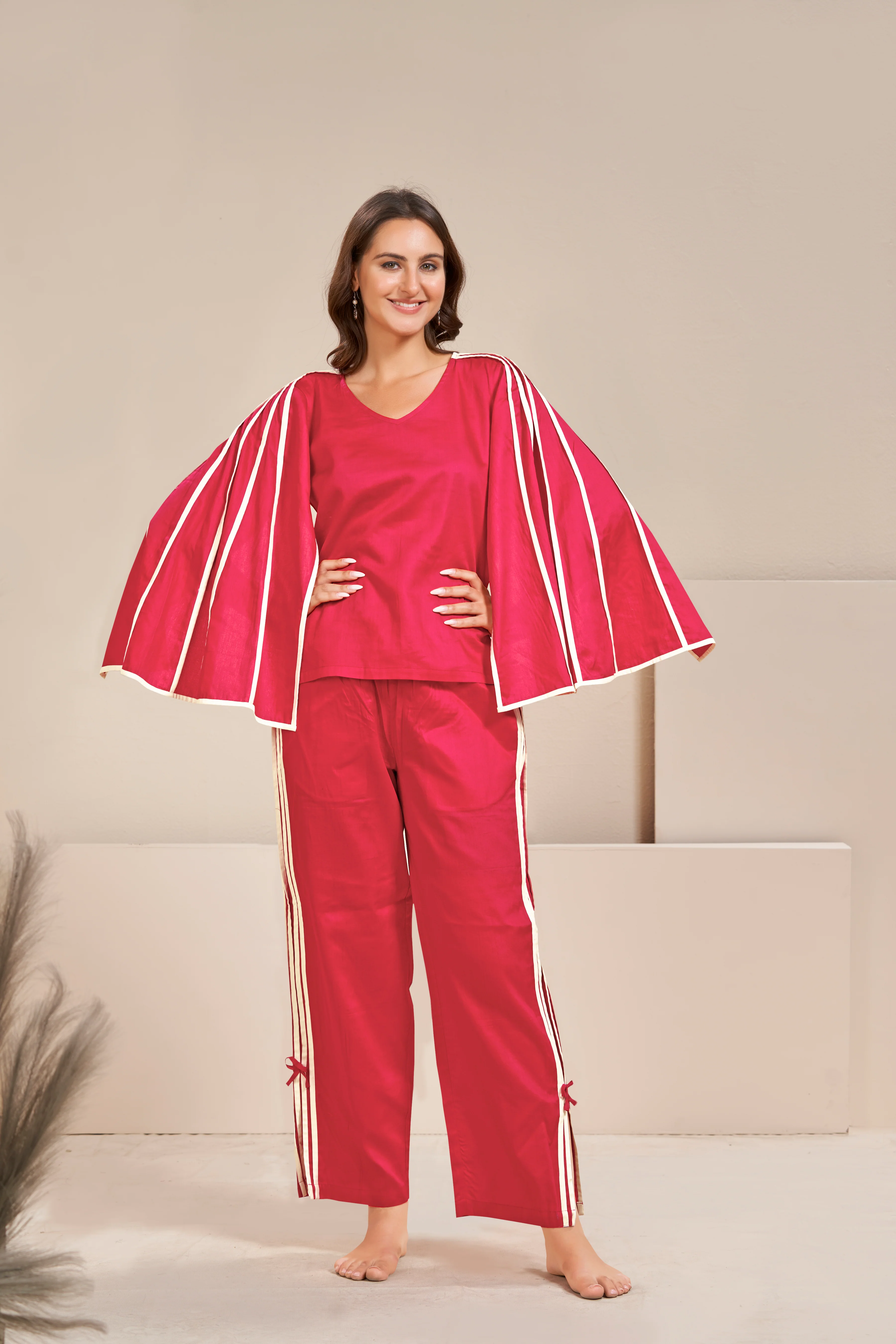 Soul Scarlet Cotton Co-ord Set - Image 6