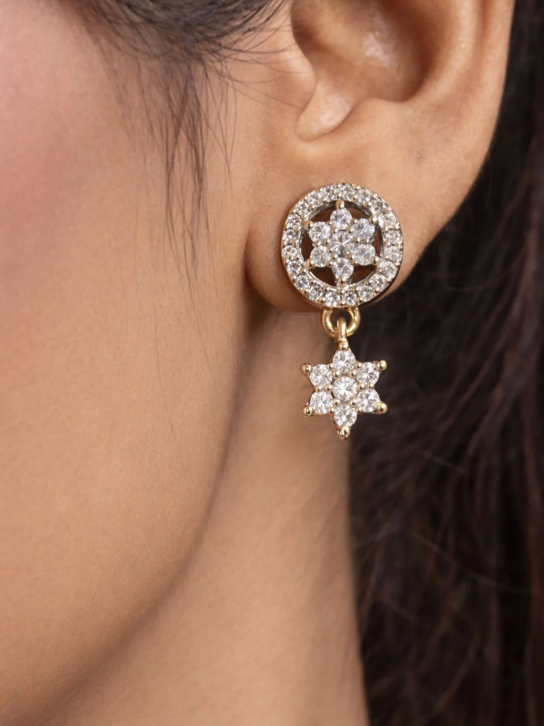 Rivaaz diamond Mangalsutra with earings set - Image 5