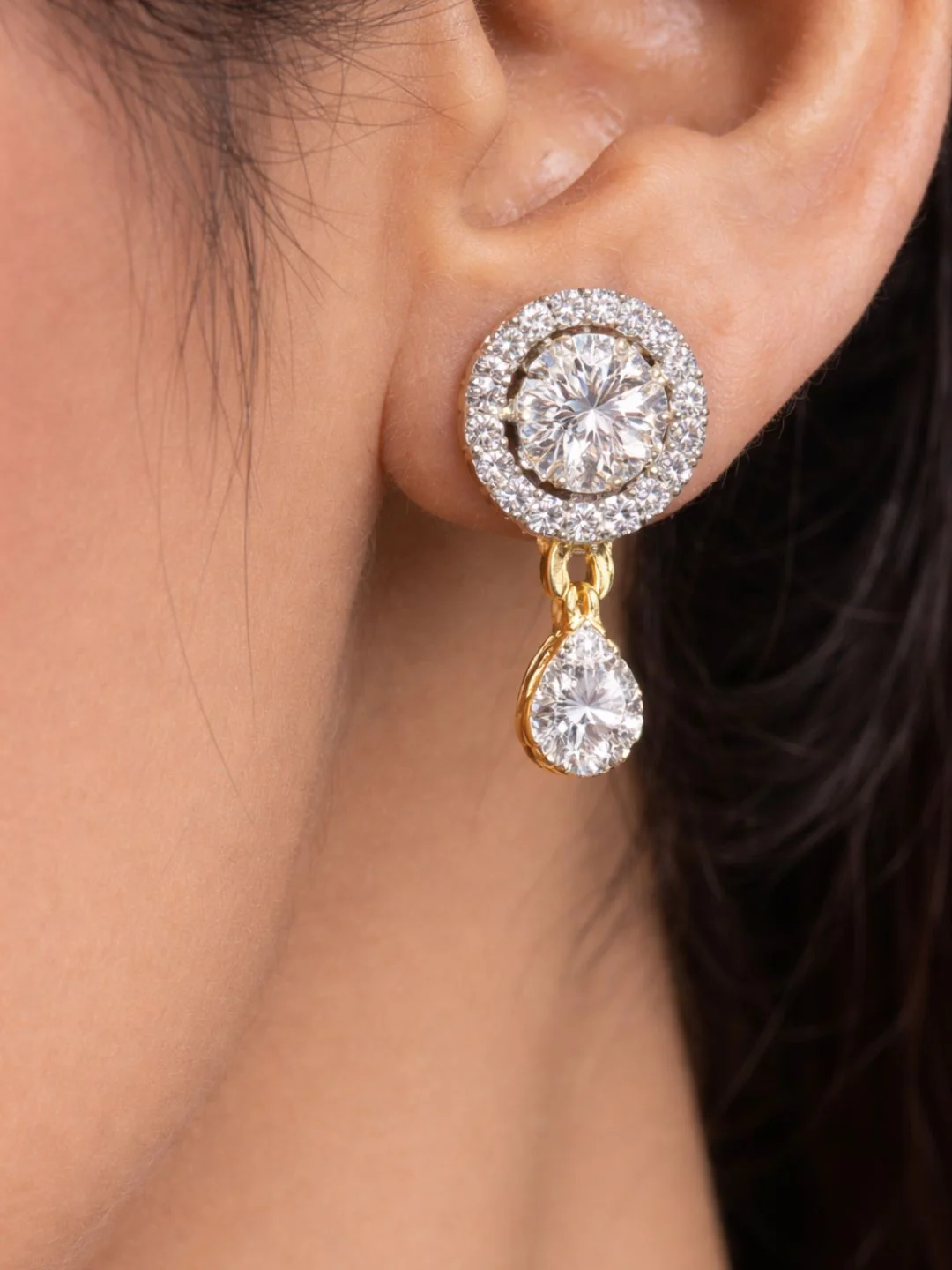 Rivaaz diamond Mangalsutra with earings set - Image 5