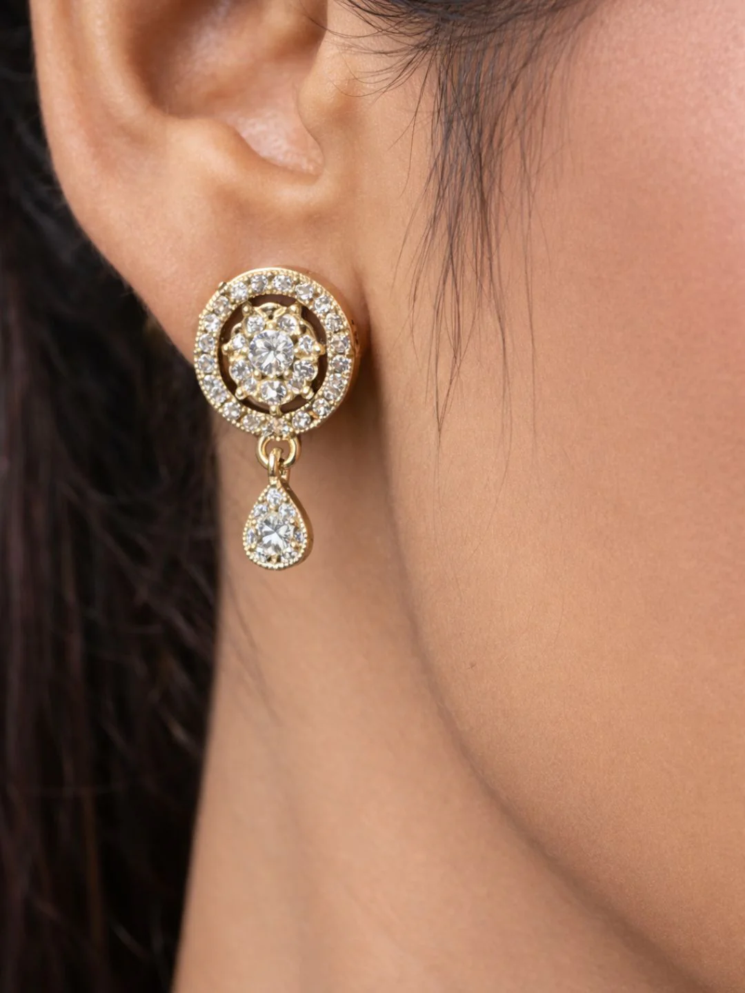 Rivaaz diamond Mangalsutra with earings set - Image 4