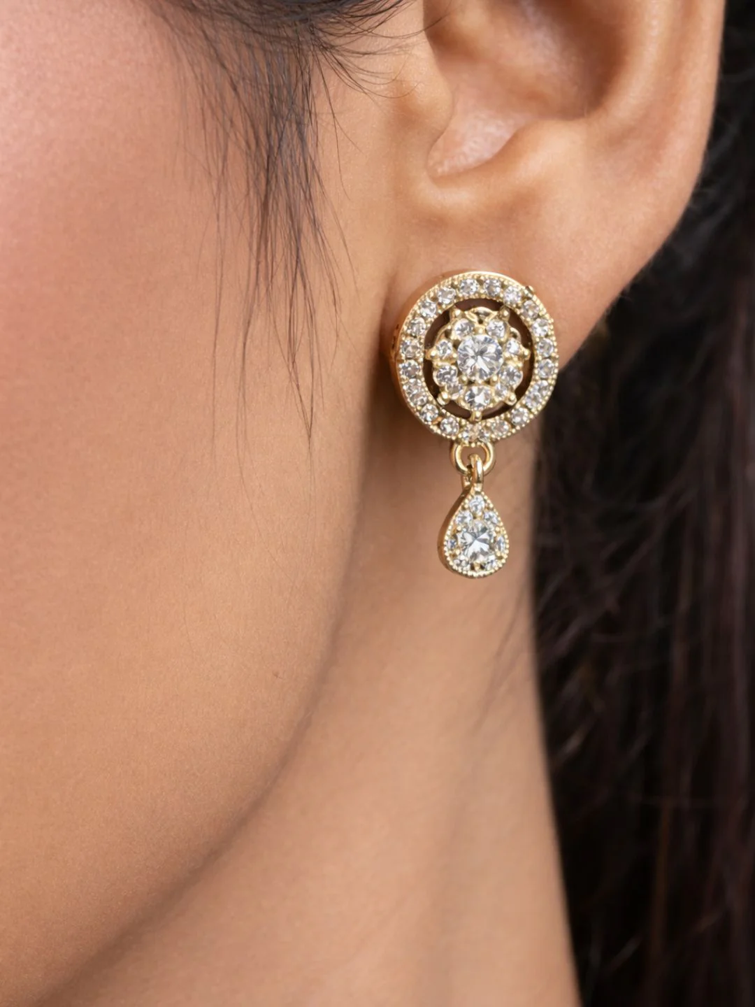 Rivaaz diamond Mangalsutra with earings set - Image 5