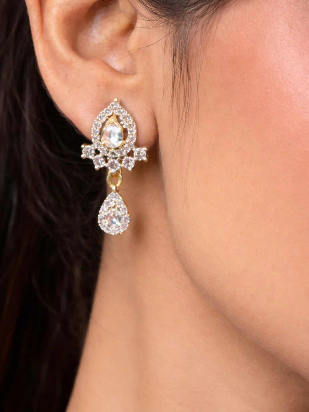 Rivaaz diamond Mangalsutra with earings set - Image 4