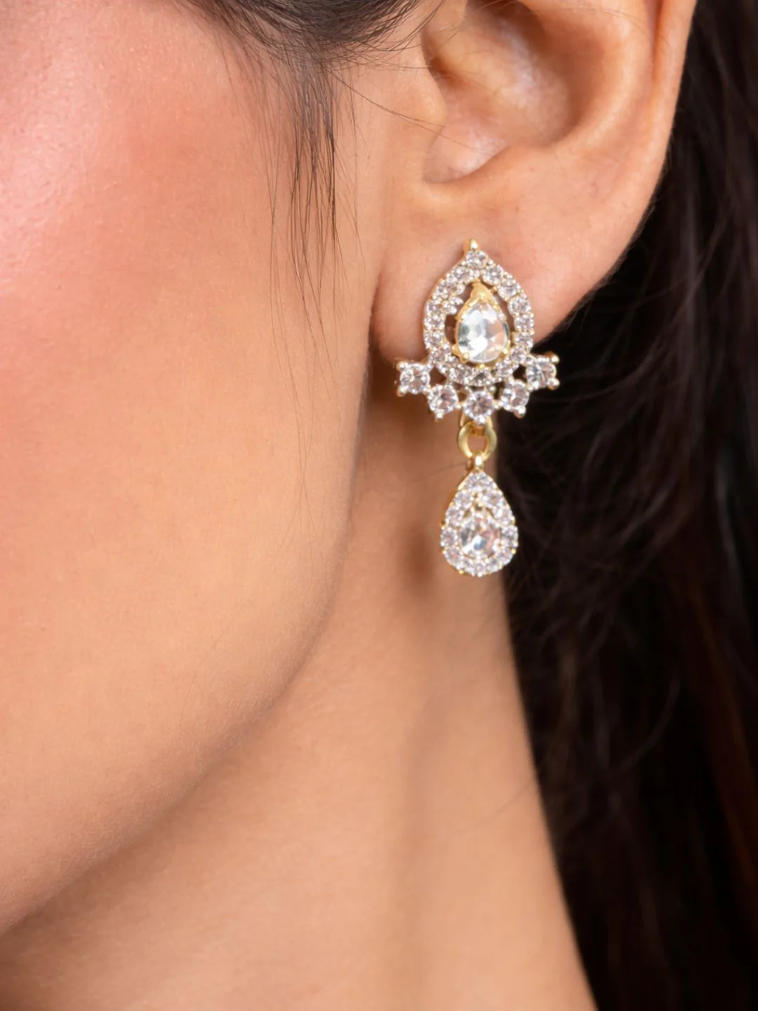 Rivaaz diamond Mangalsutra with earings set - Image 5