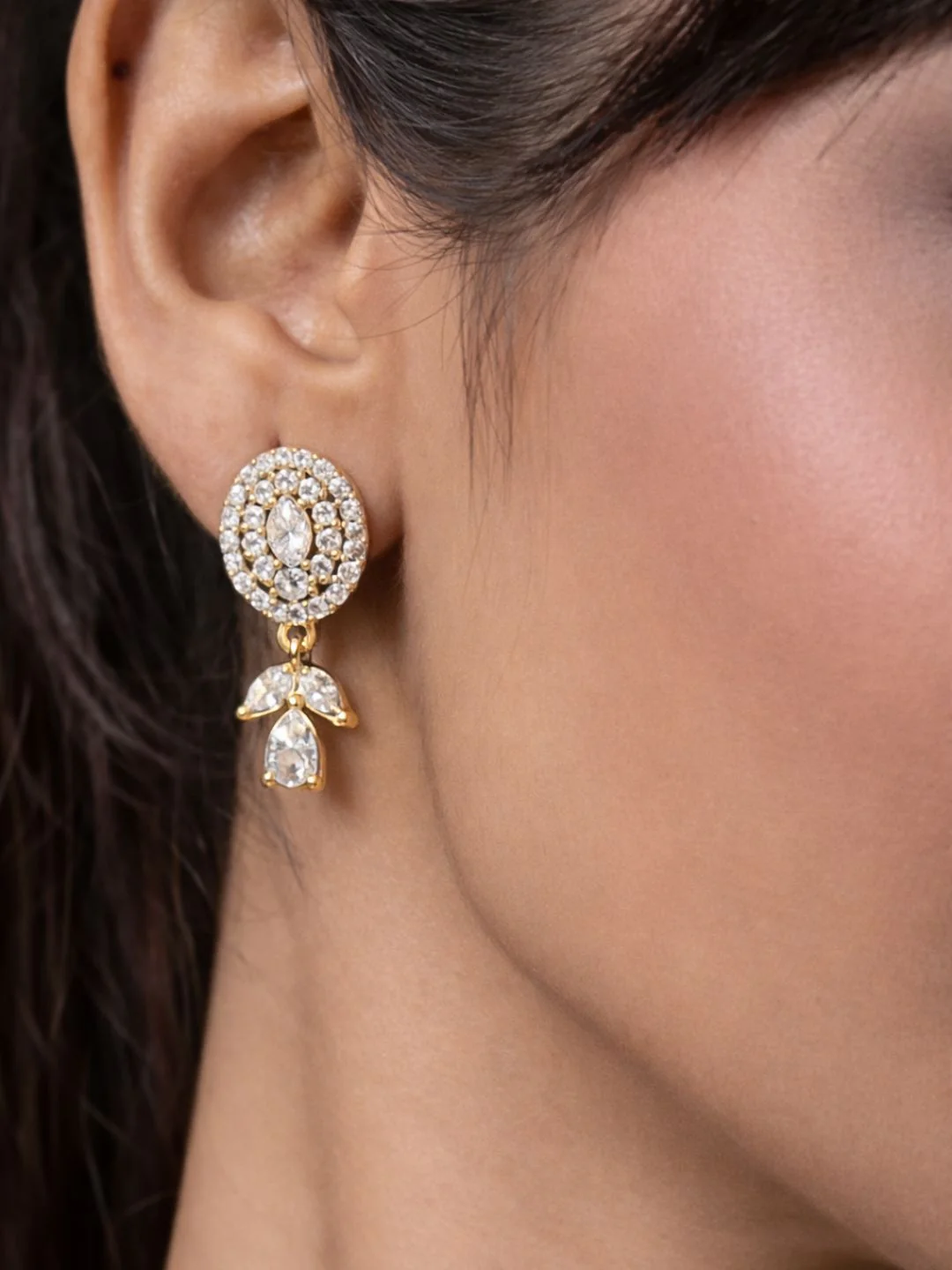 Rivaaz diamond Mangalsutra with earings set - Image 4