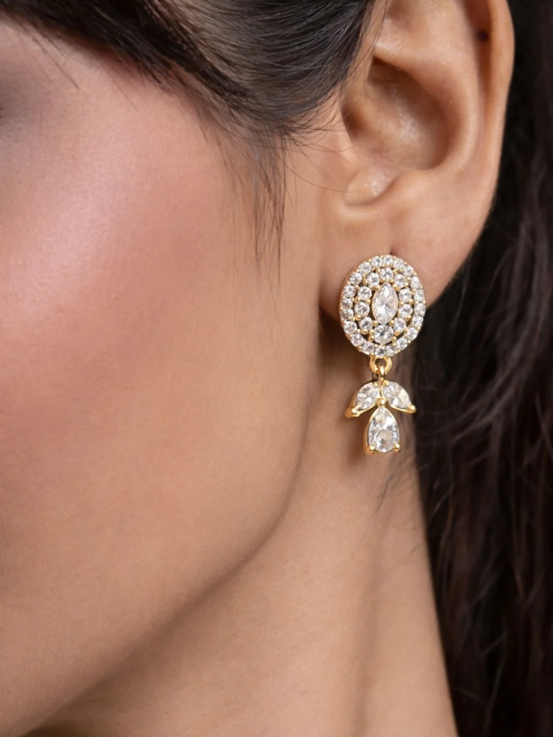 Rivaaz diamond Mangalsutra with earings set - Image 5