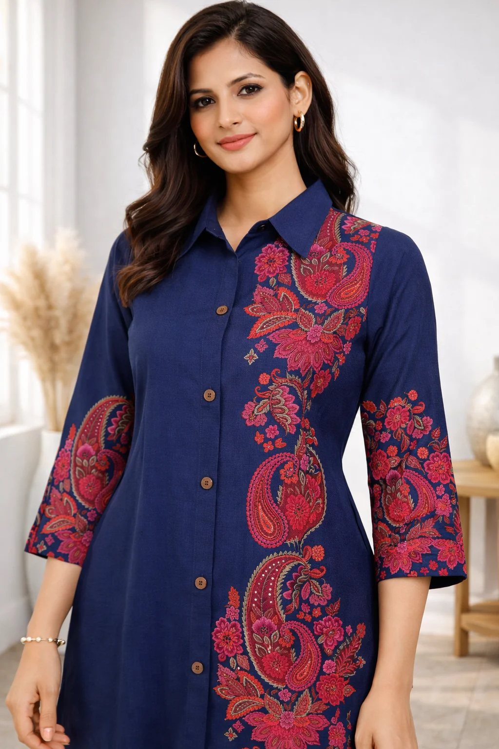 Reet Indigo Paisley Co-ord Set - Image 2