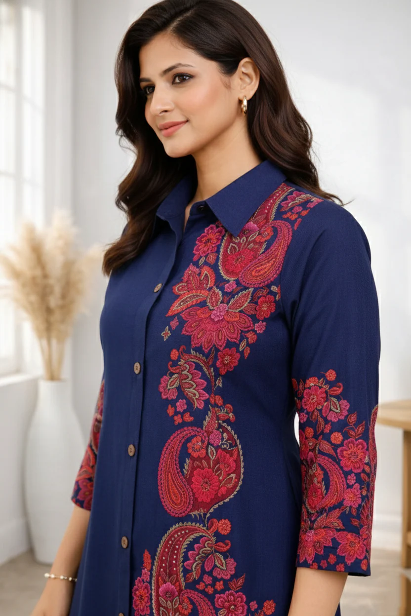 Reet Indigo Paisley Co-ord Set - Image 4