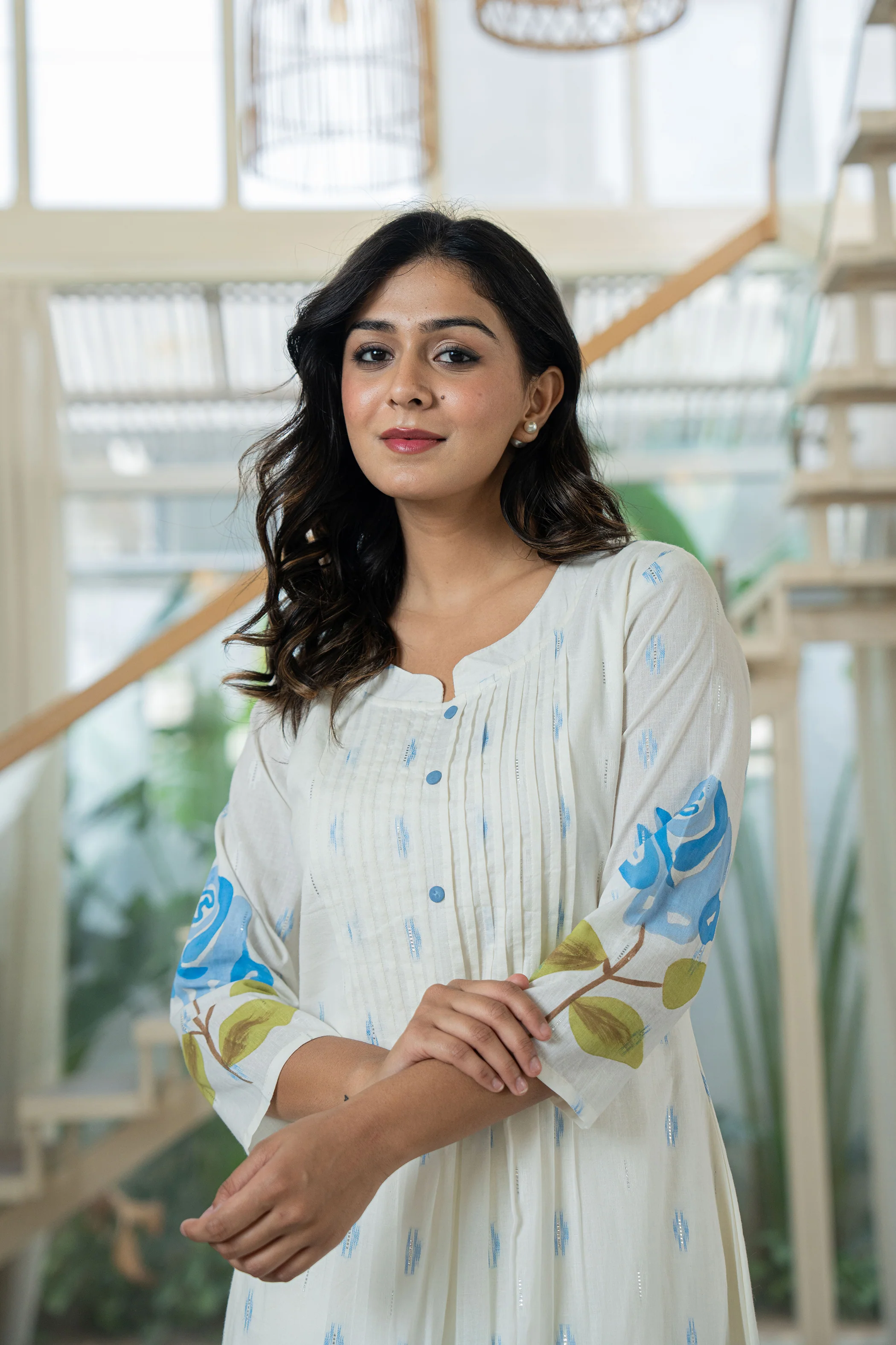 Hemal arctic Digital Printed Pure Mul Cotton Kurta Pant Set - Image 13