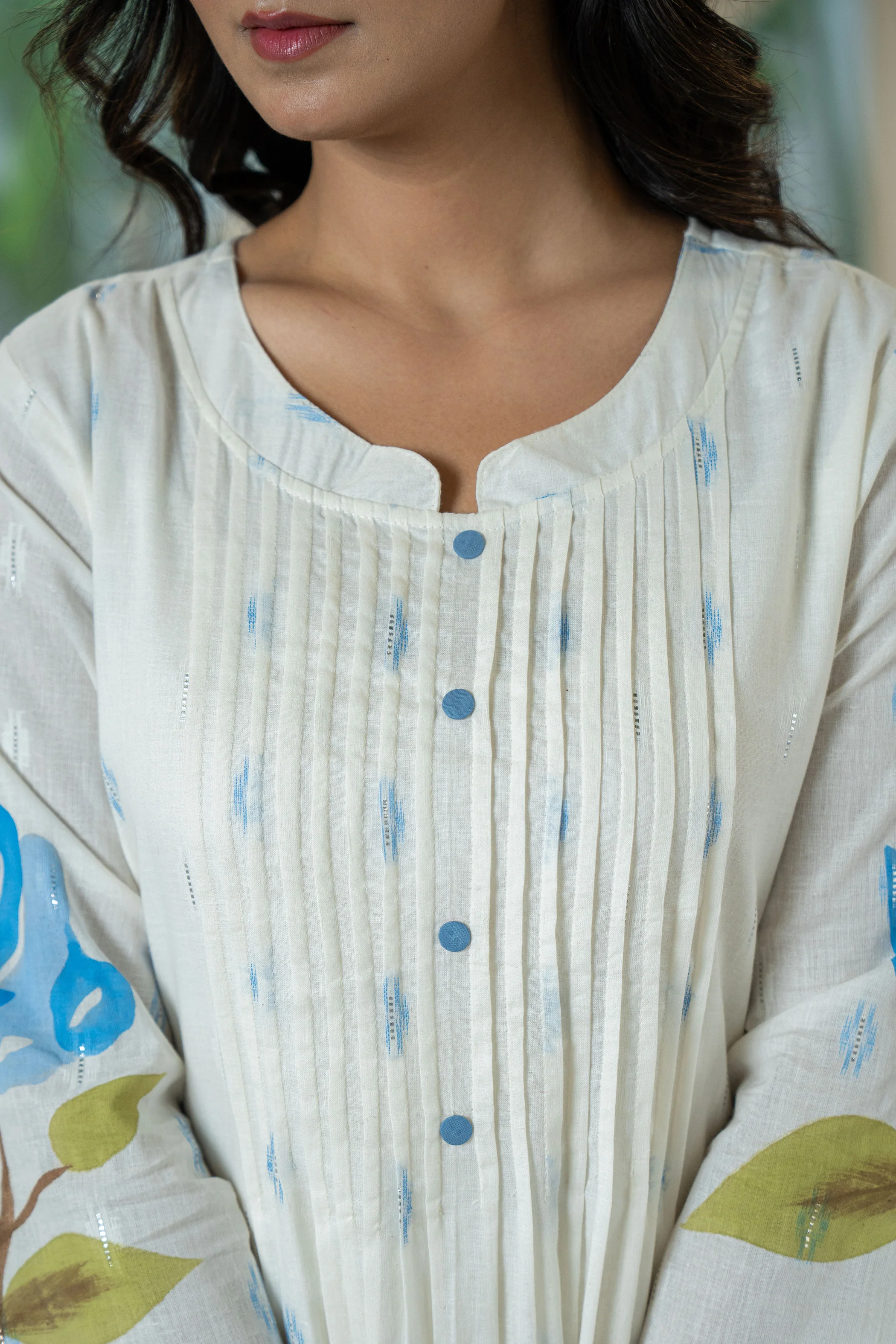 Hemal arctic Digital Printed Pure Mul Cotton Kurta Pant Set - Image 14