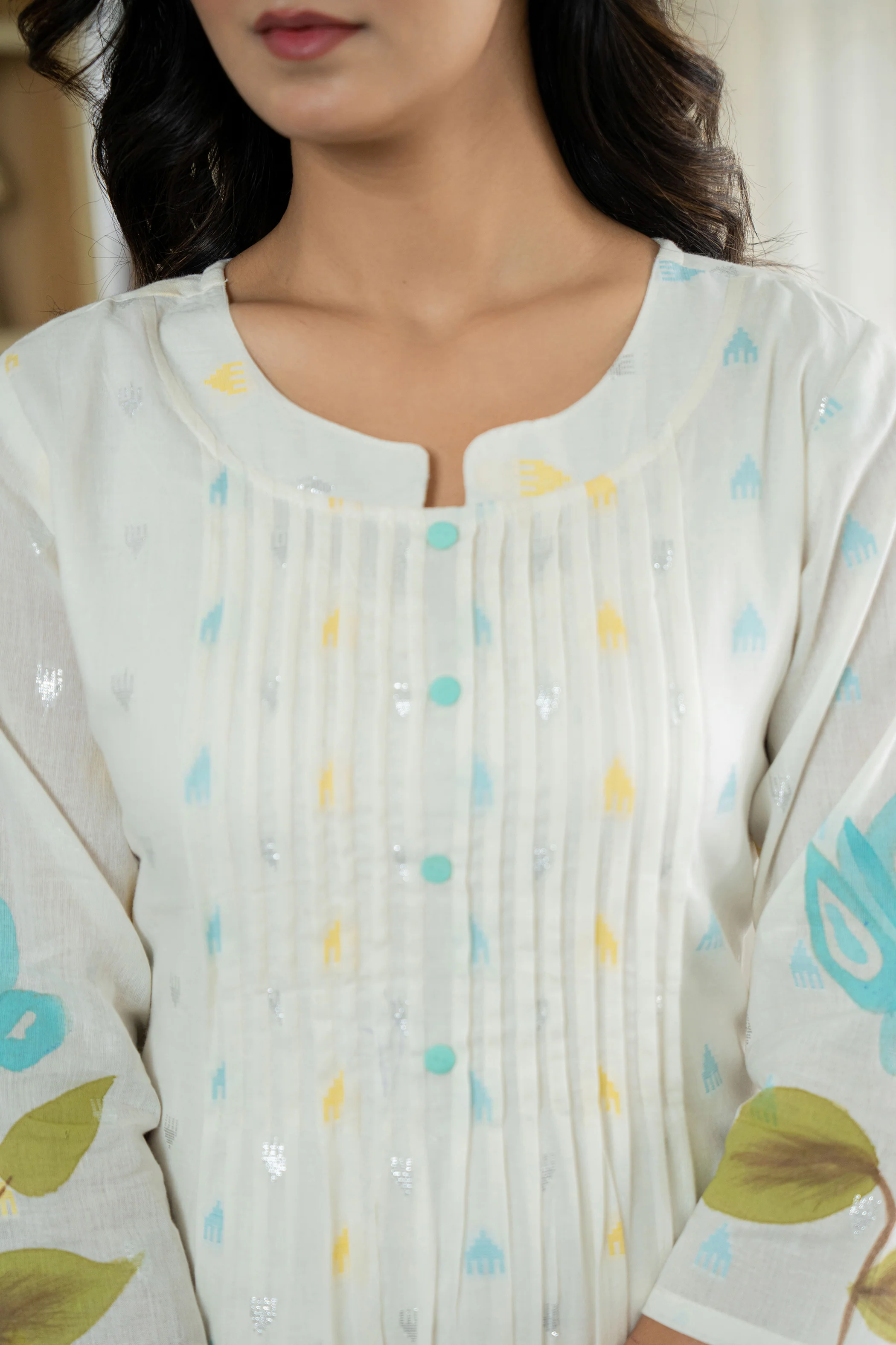 Hemal arctic Digital Printed Pure Mul Cotton Kurta Pant Set - Image 2