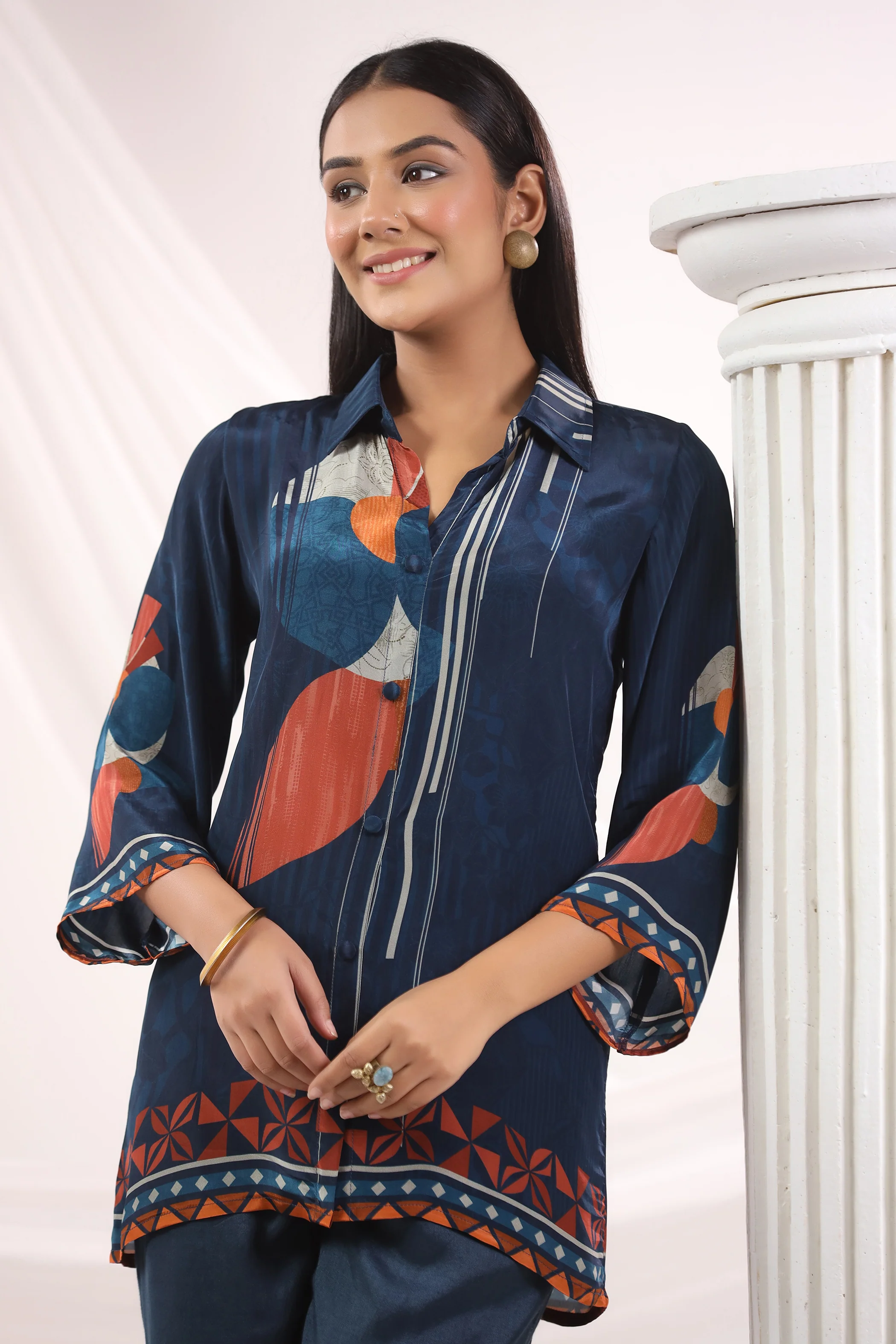 Jayti Azure Printed Muslin Co-ord Set - Image 2