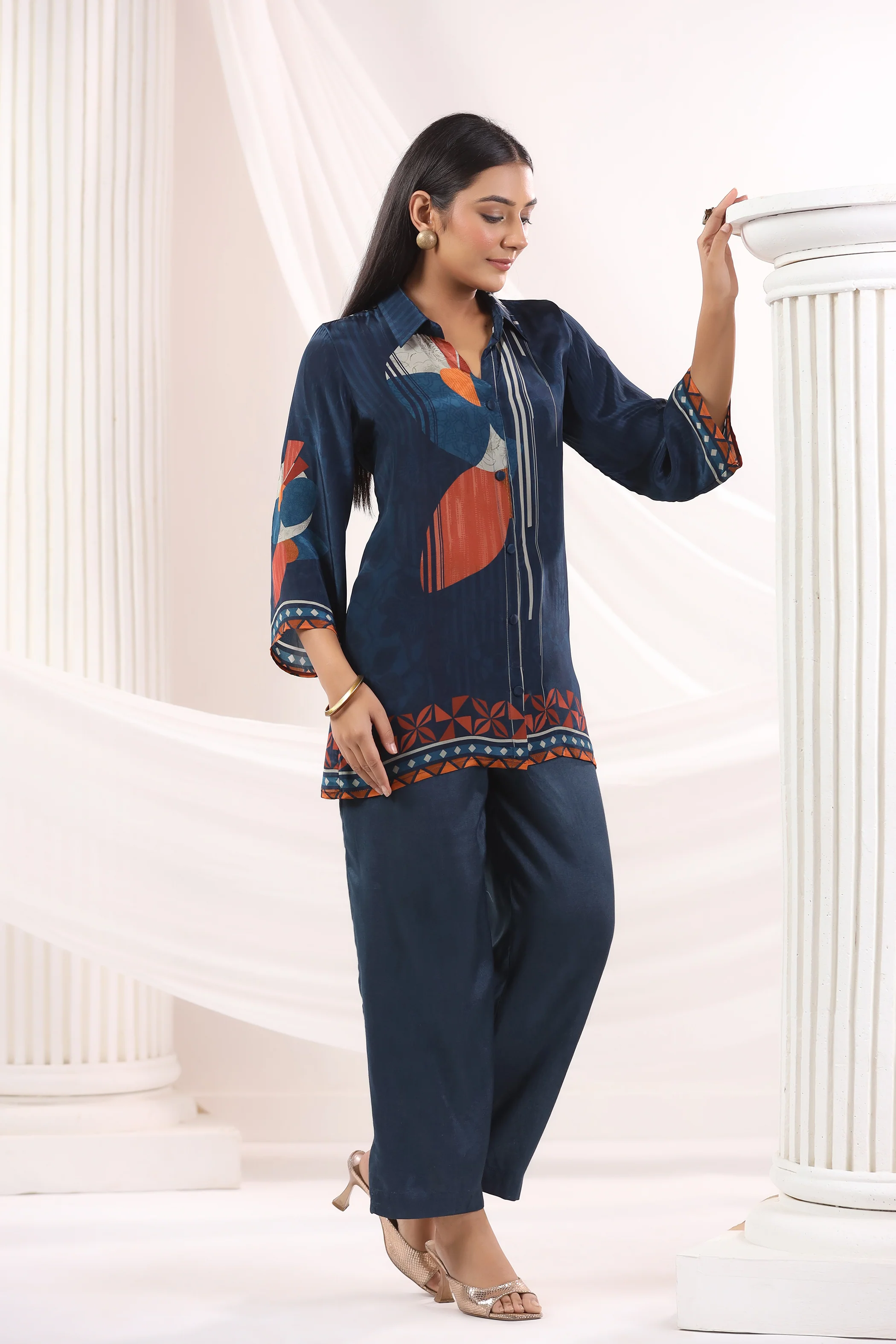 Jayti Azure Printed Muslin Co-ord Set - Image 7